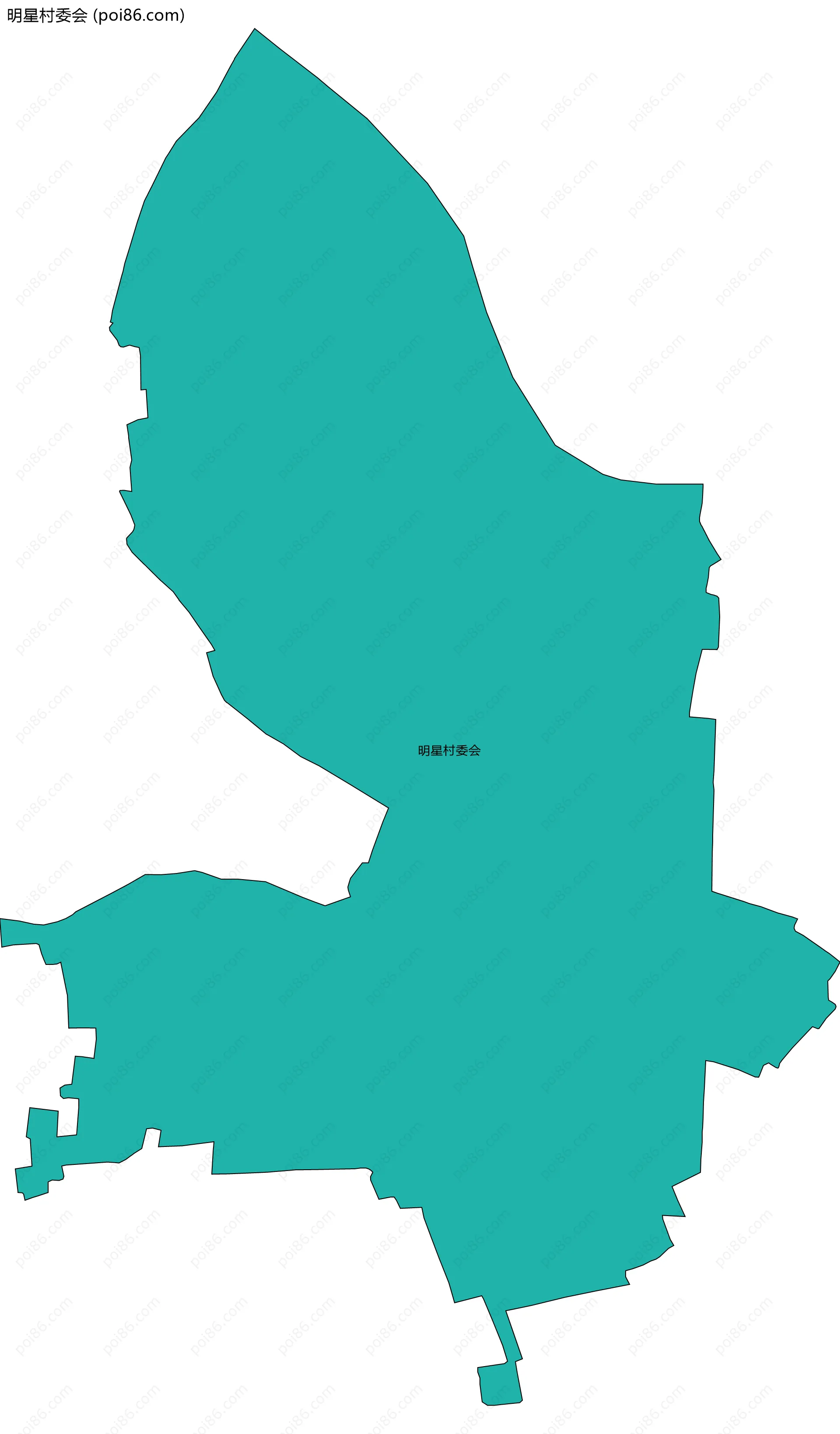 明星村委会边界地图