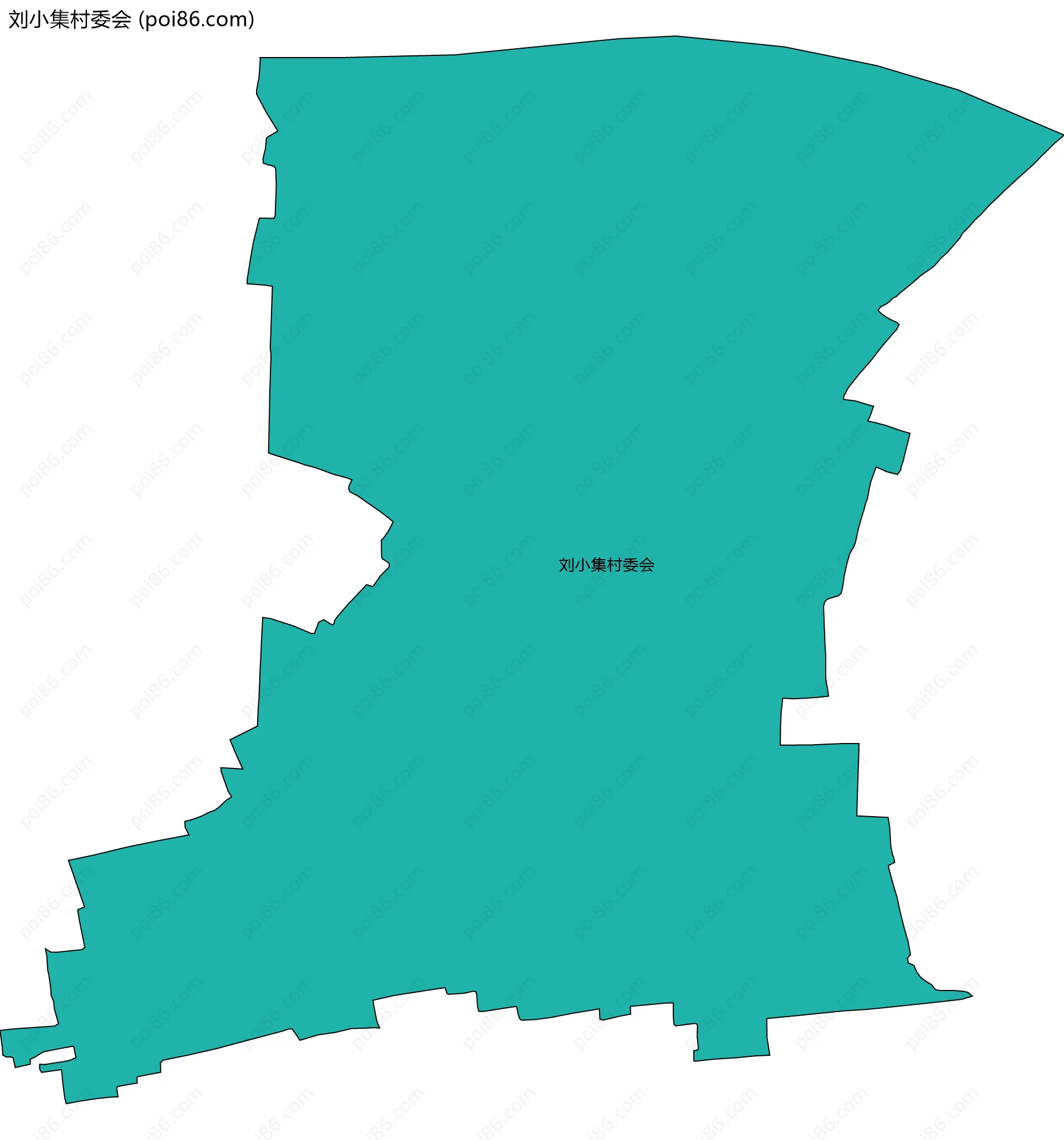 刘小集村委会边界地图