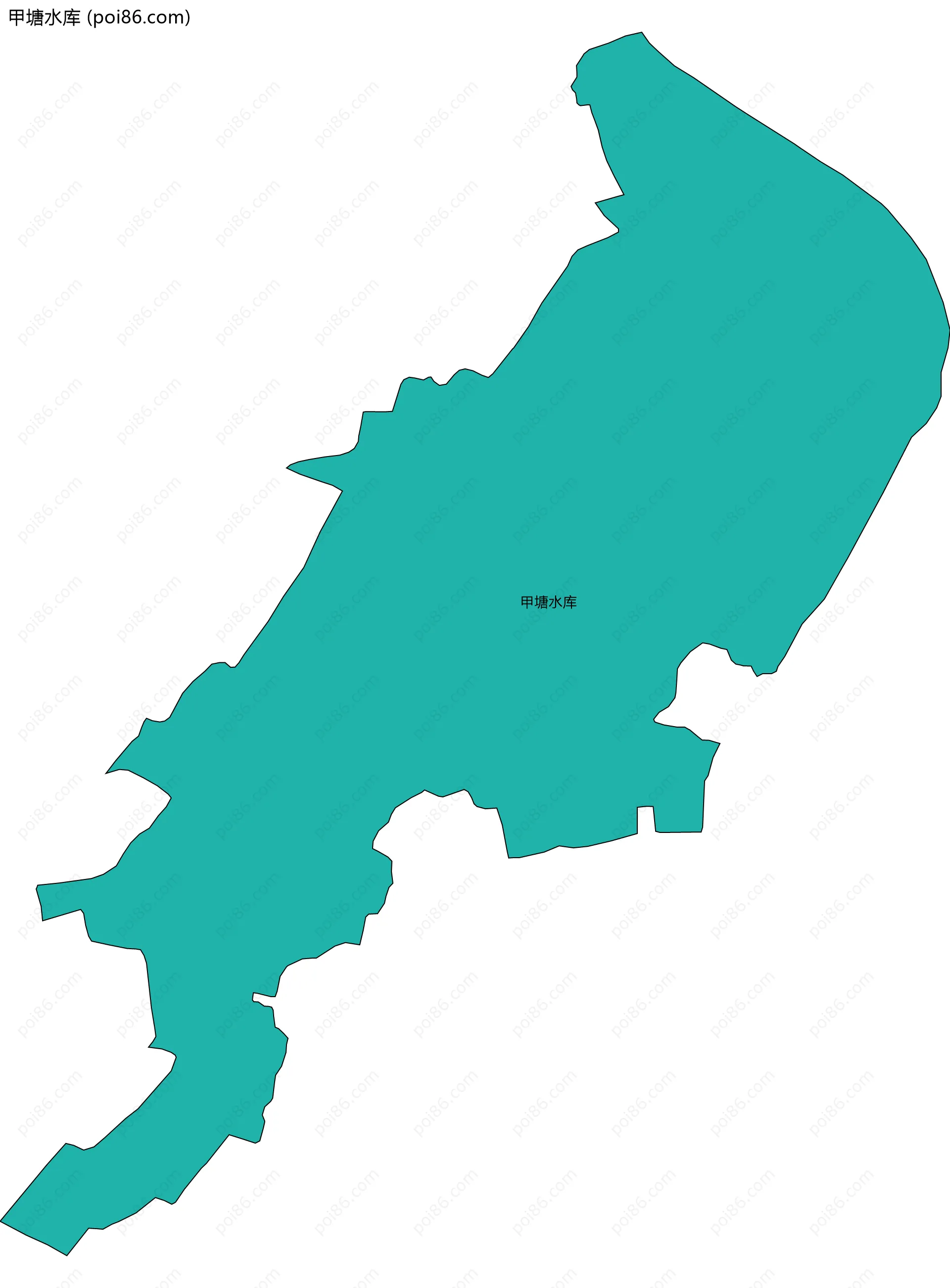 甲塘水库边界地图