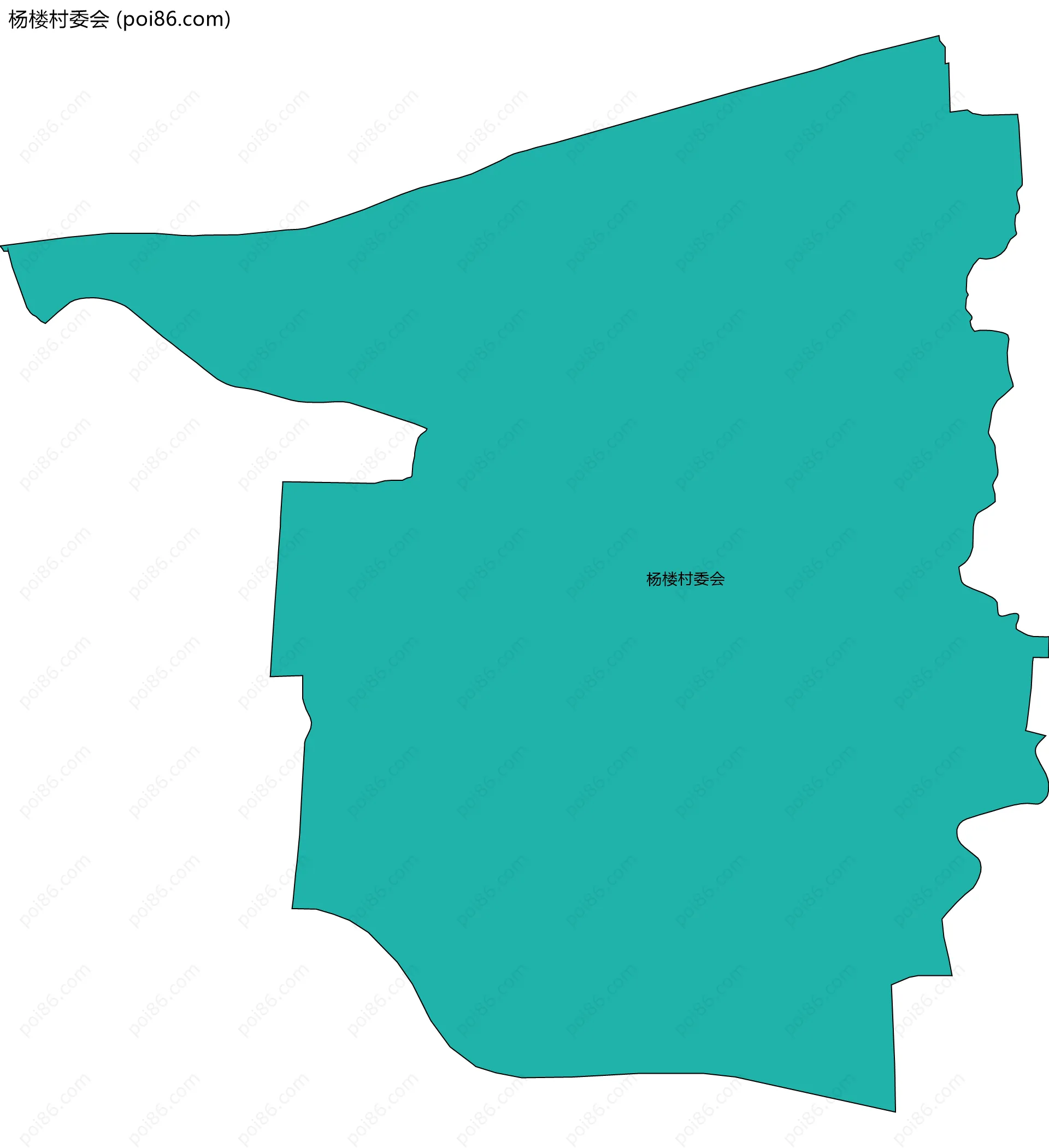 杨楼村委会边界地图
