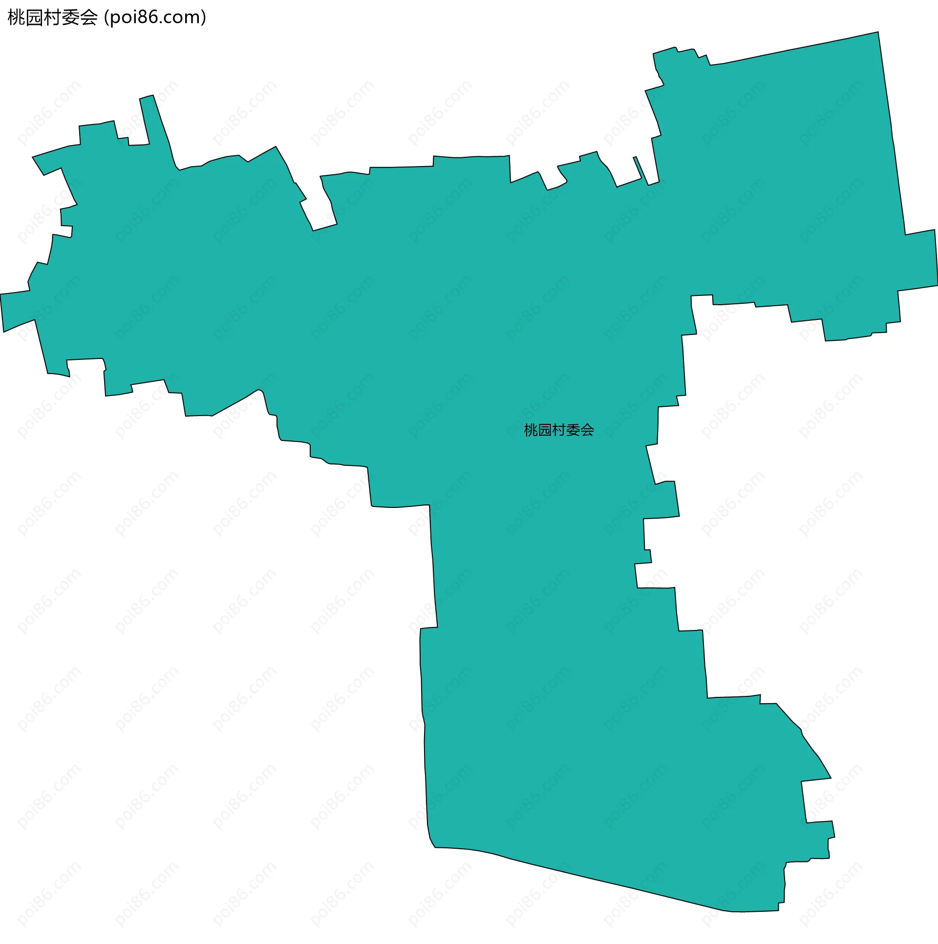 桃园村委会边界地图