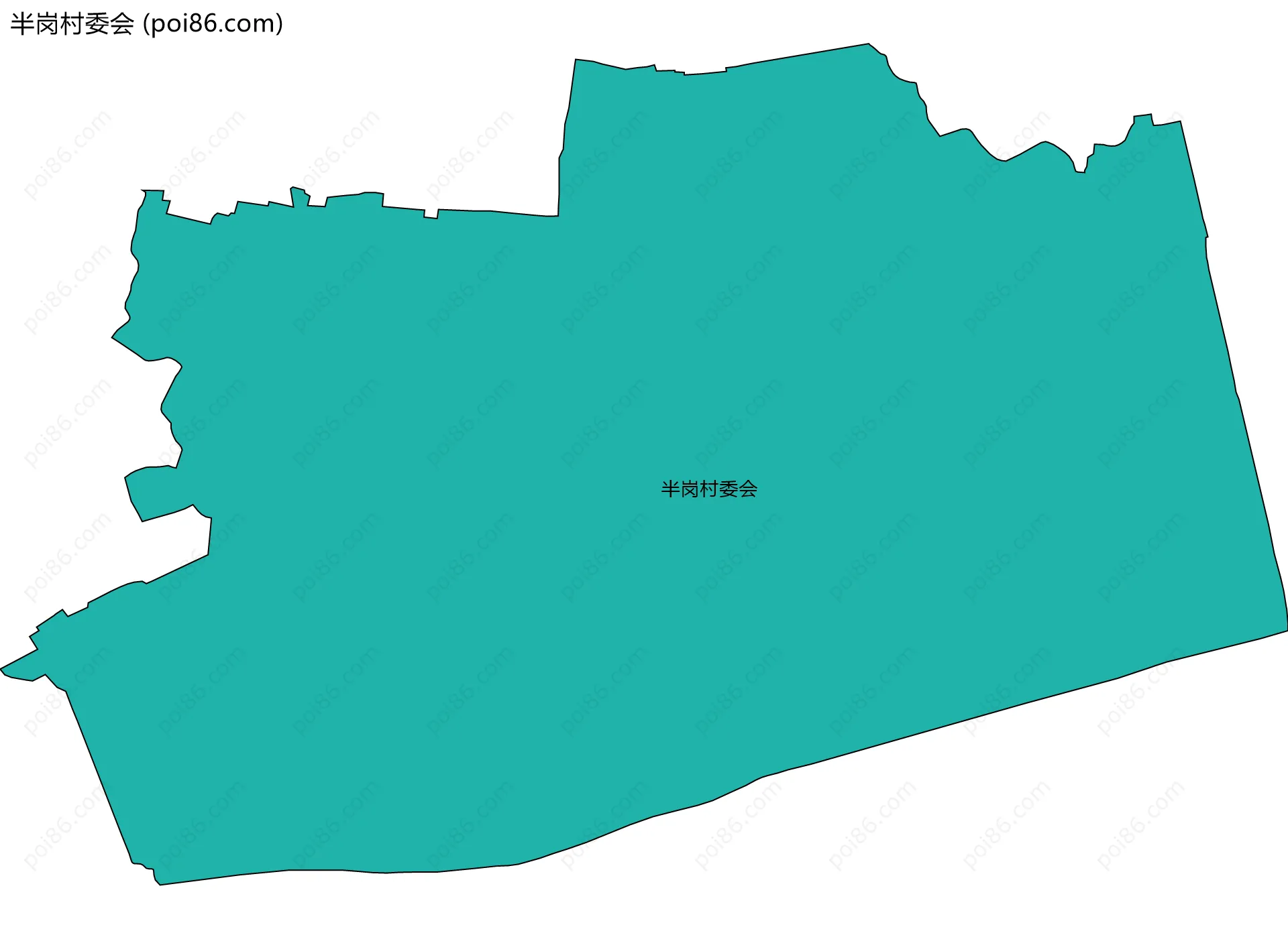 半岗村委会边界地图