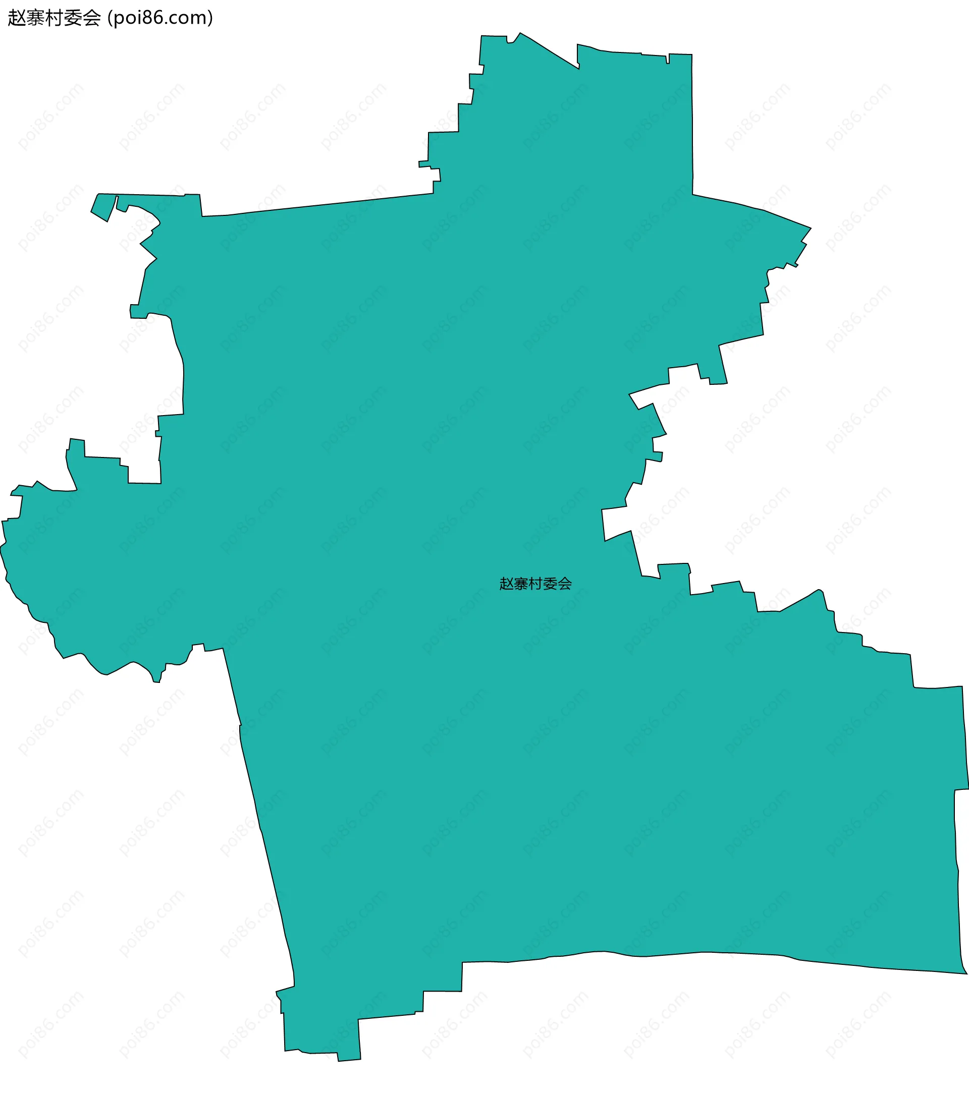 赵寨村委会边界地图