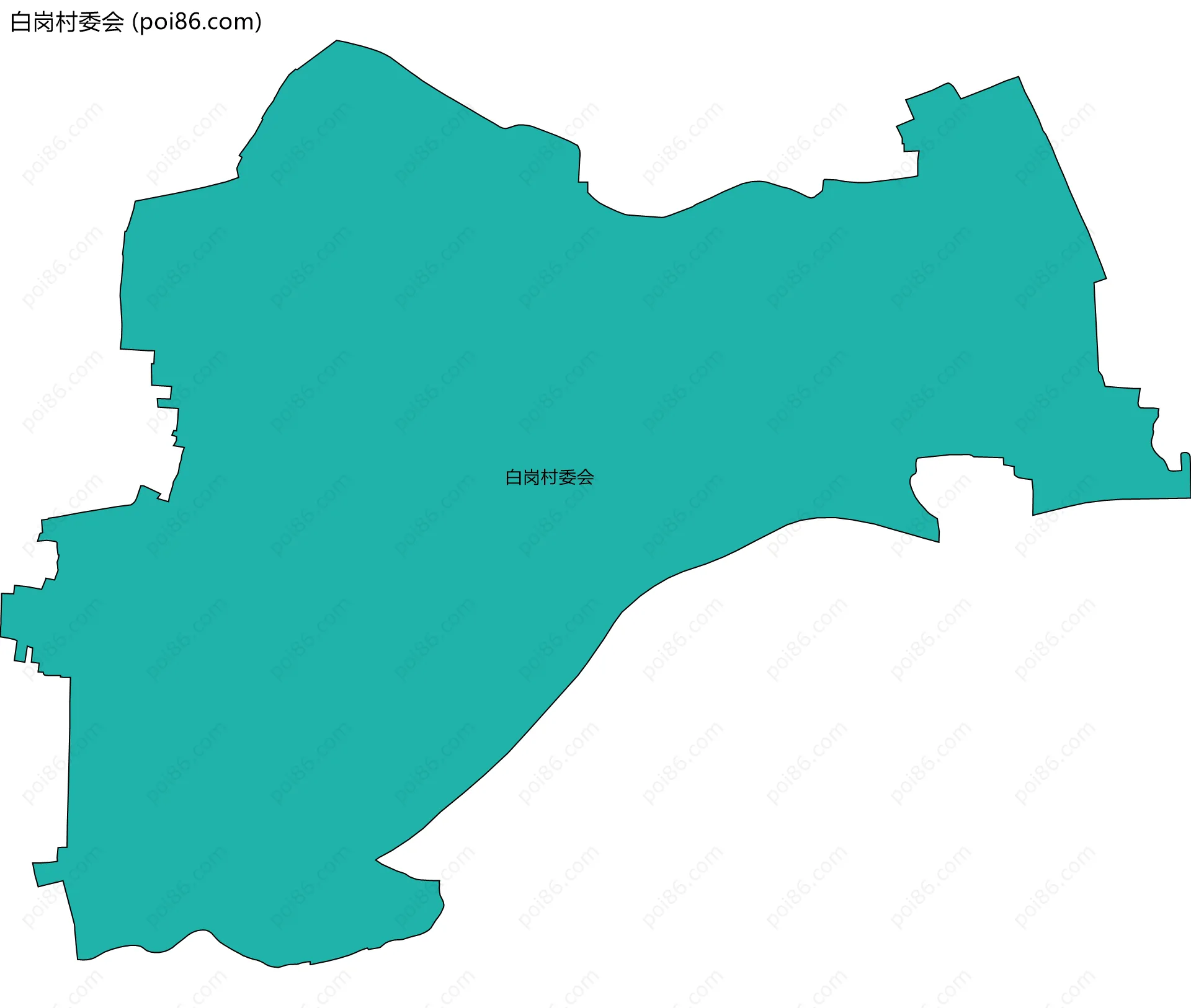 白岗村委会边界地图