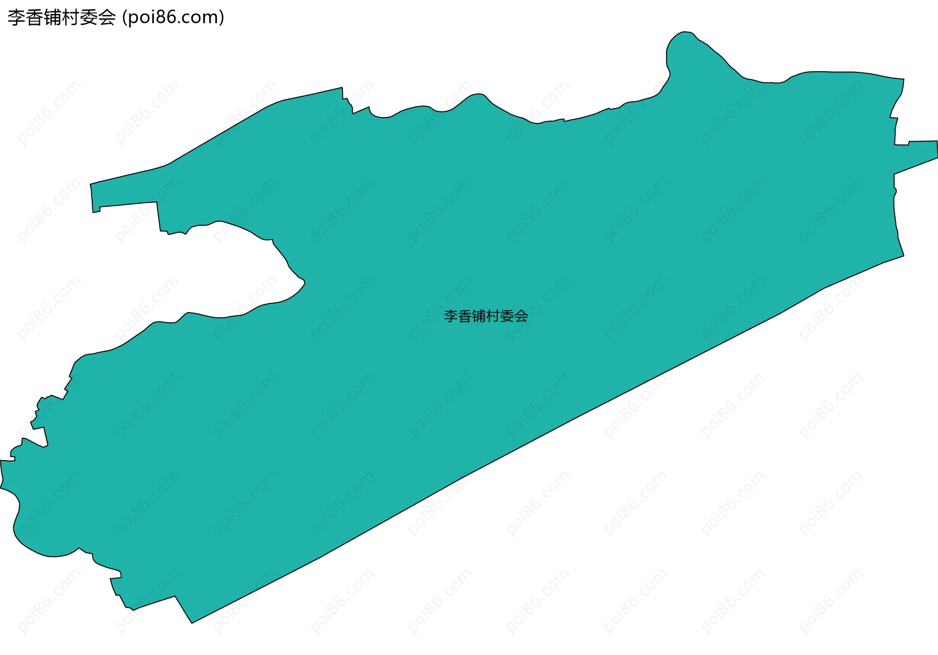 李香铺村委会边界地图