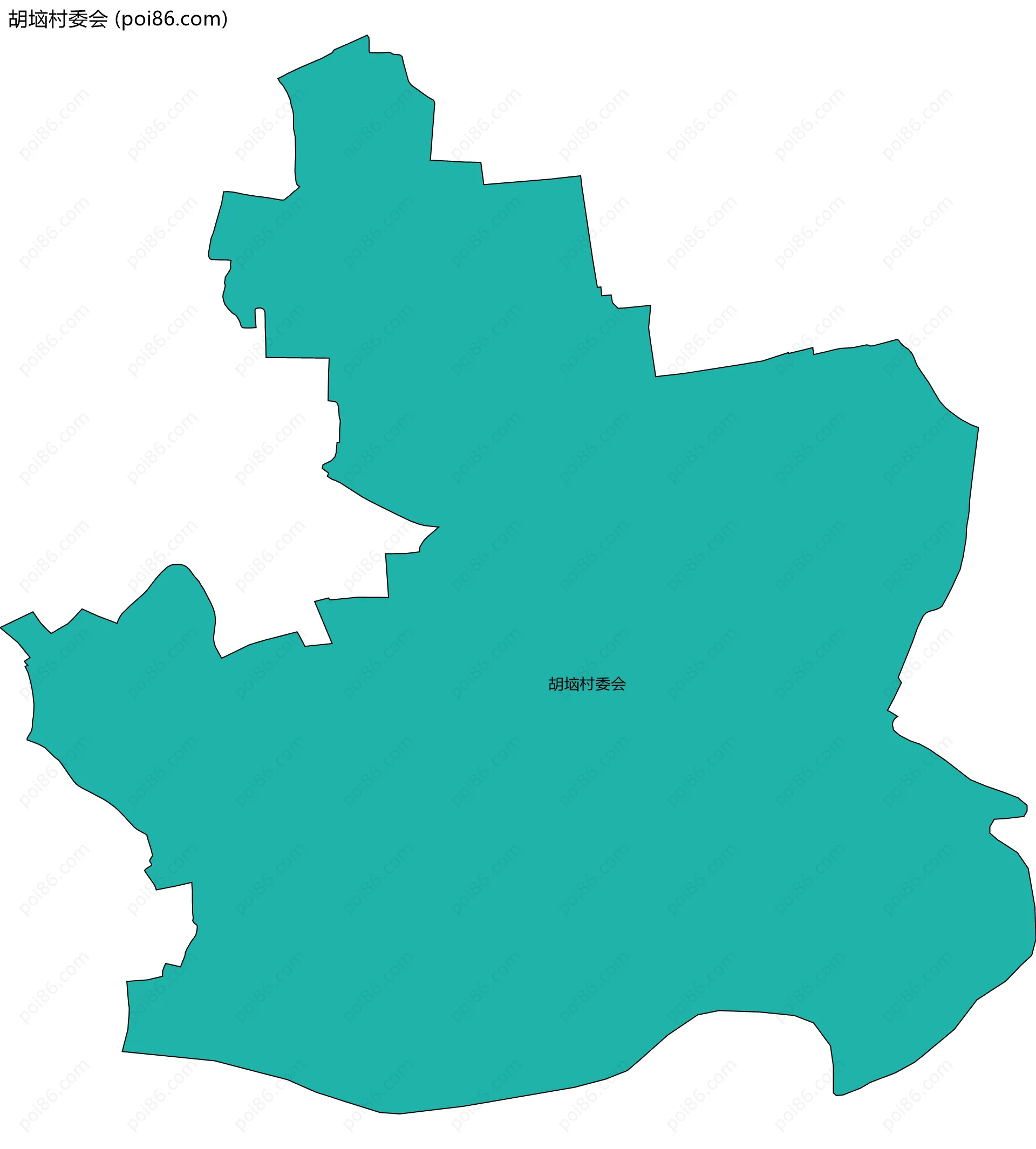 胡垴村委会边界地图