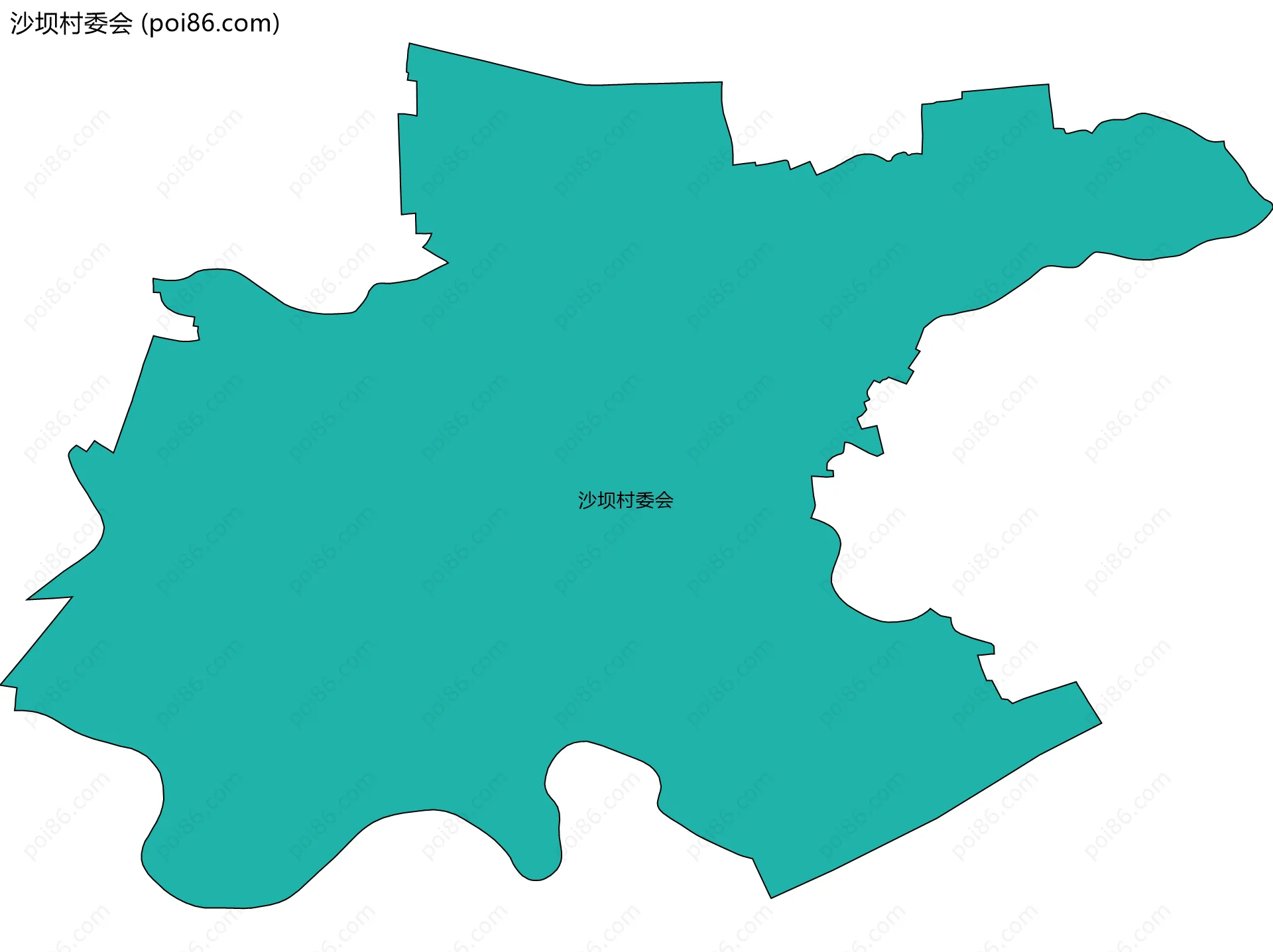 沙坝村委会边界地图