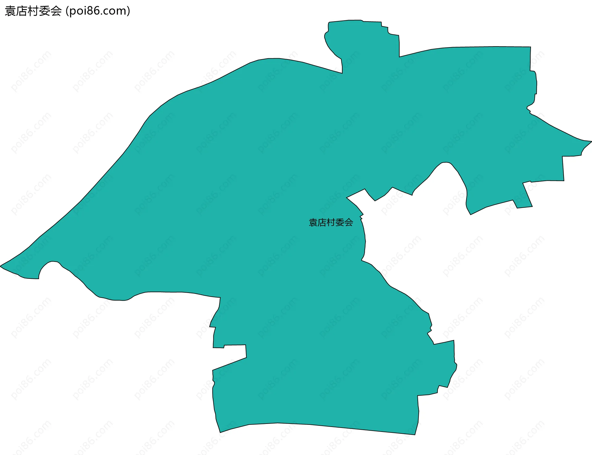 袁店村委会边界地图