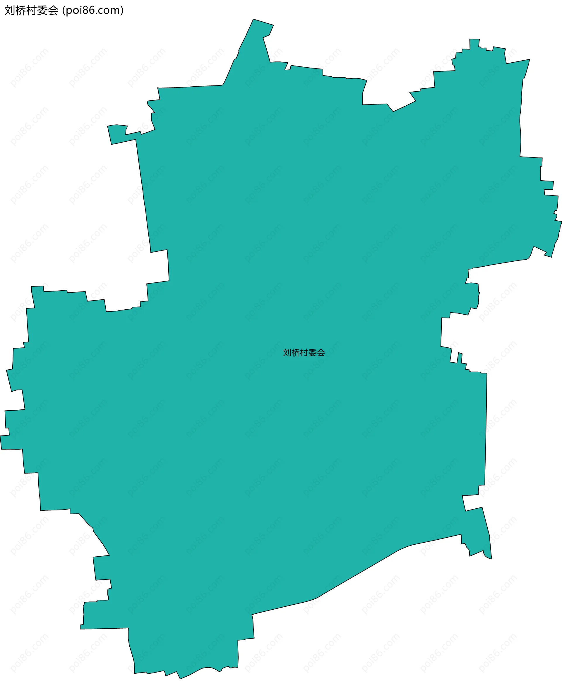 刘桥村委会边界地图