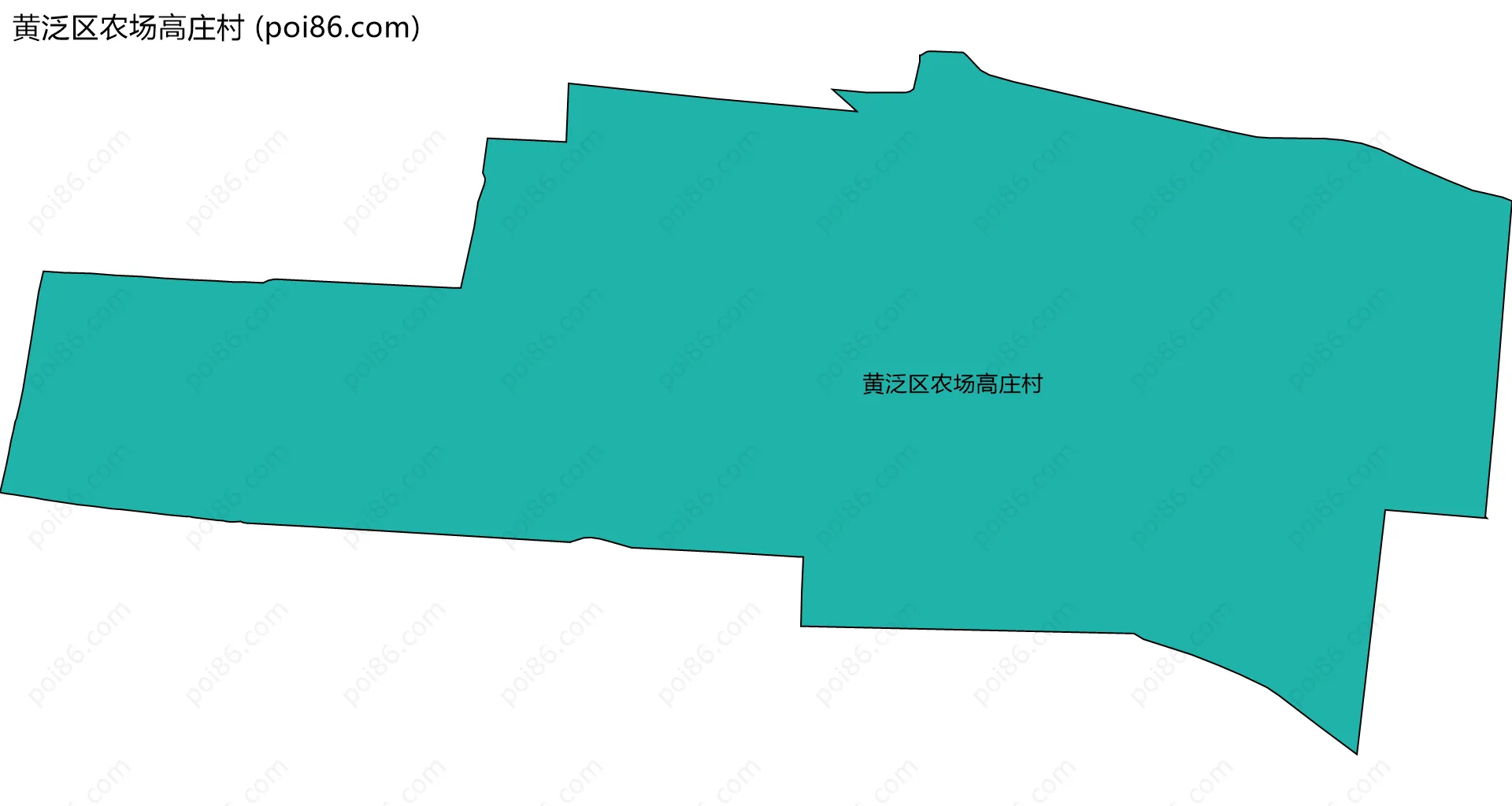 黄泛区农场高庄村边界地图