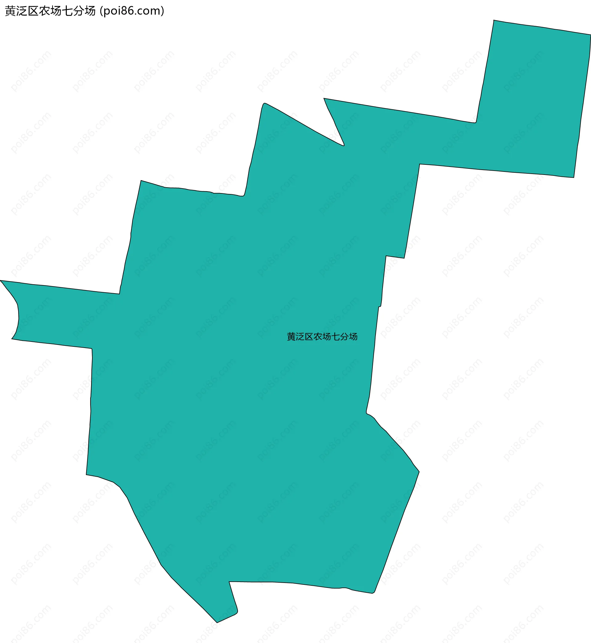 黄泛区农场七分场边界地图