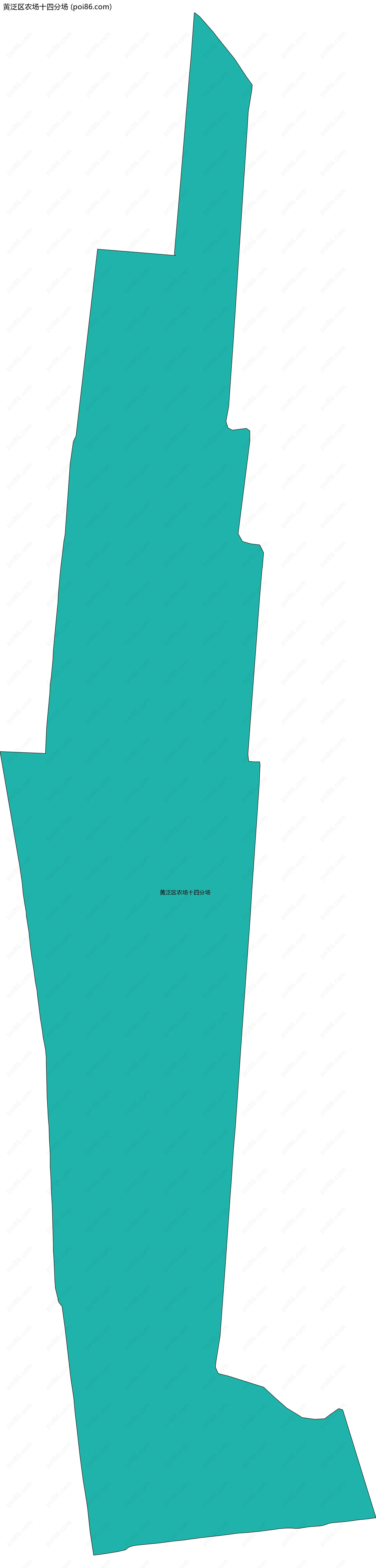 黄泛区农场十四分场边界地图