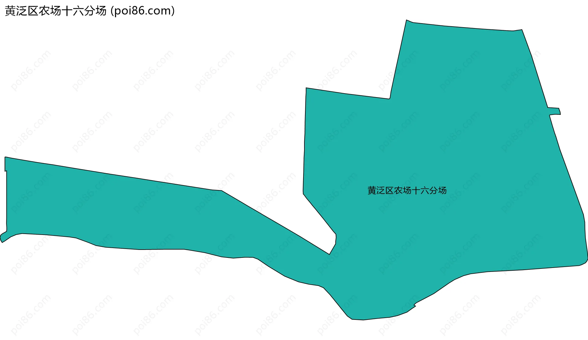 黄泛区农场十六分场边界地图