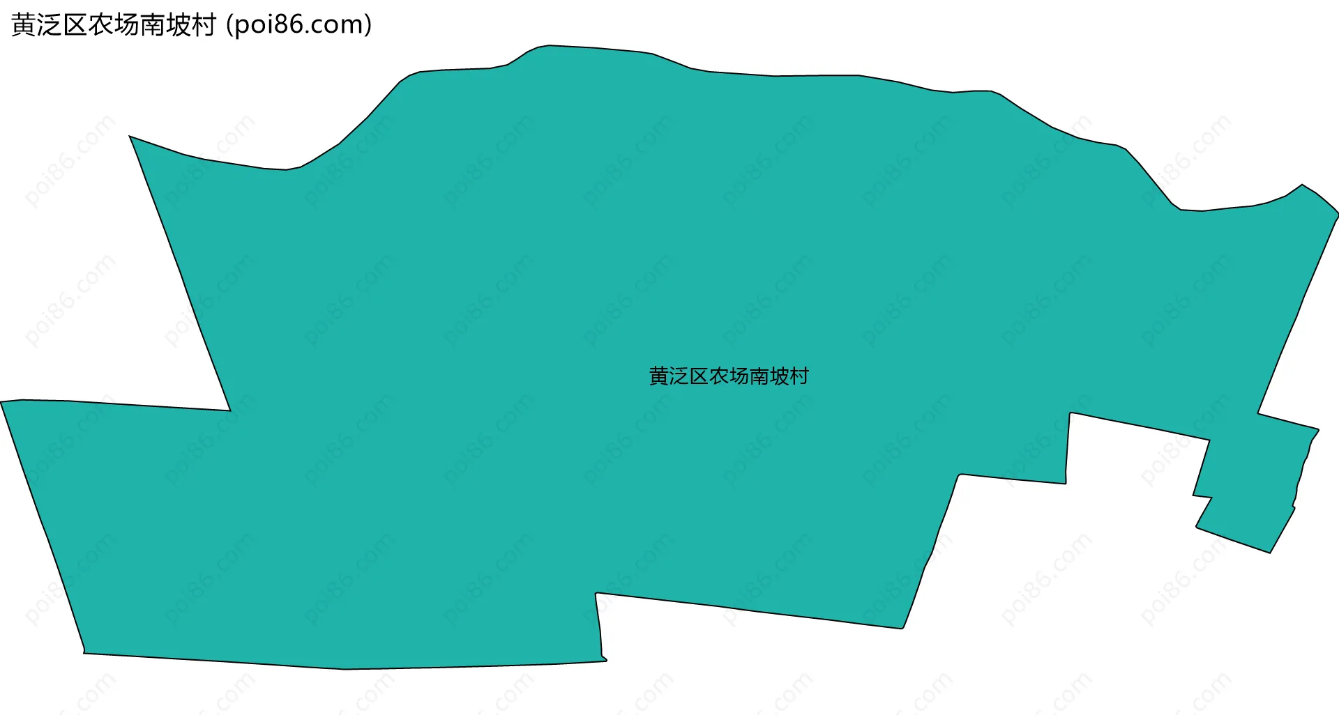 黄泛区农场南坡村边界地图