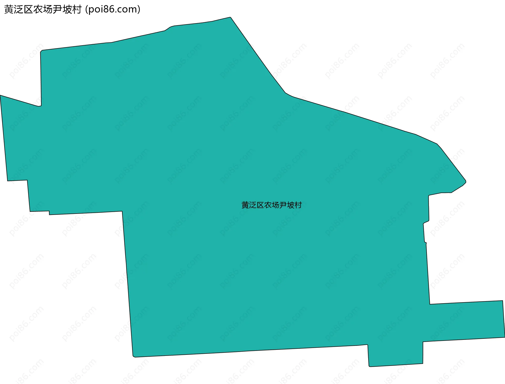 黄泛区农场尹坡村边界地图