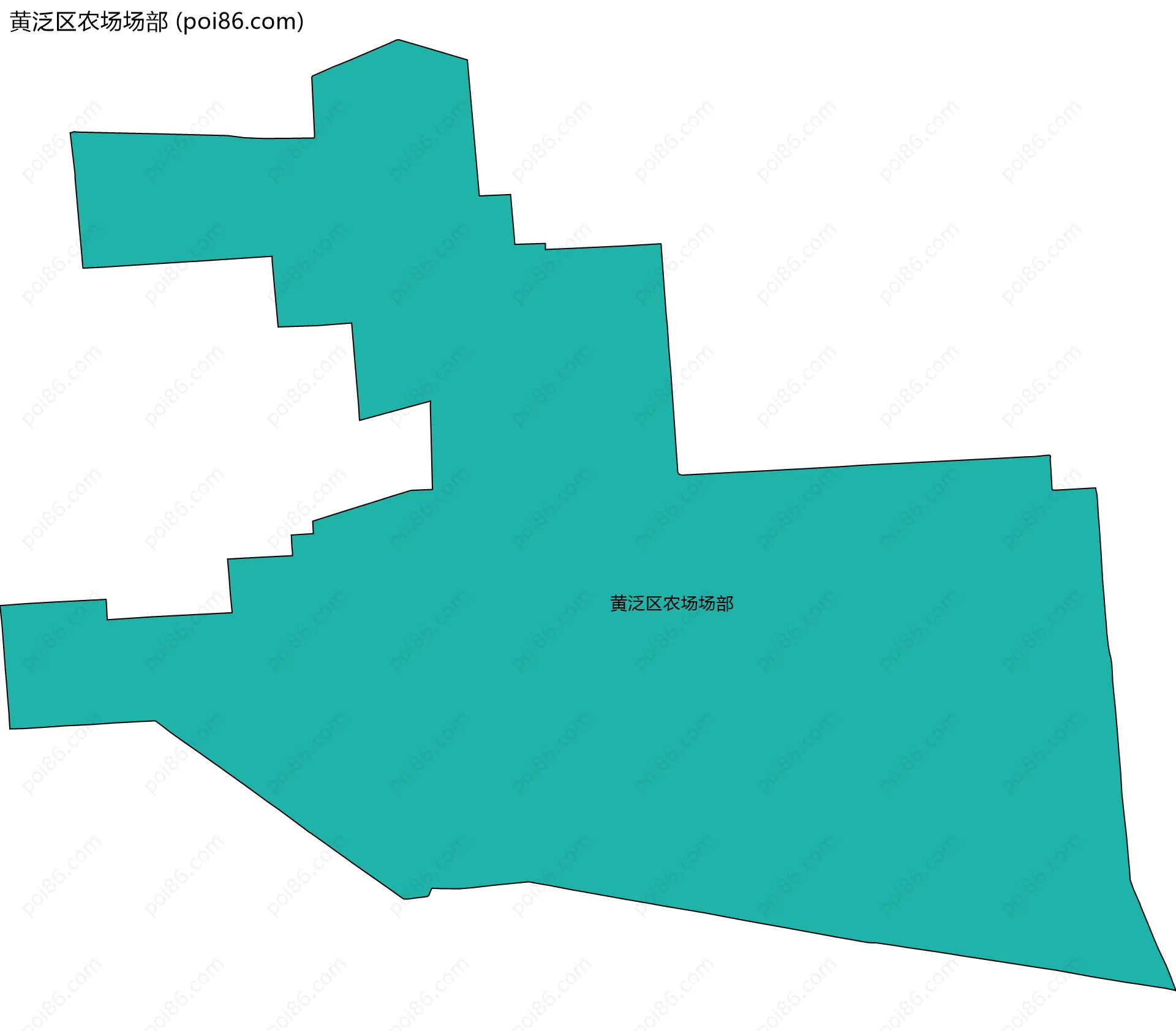 黄泛区农场场部边界地图