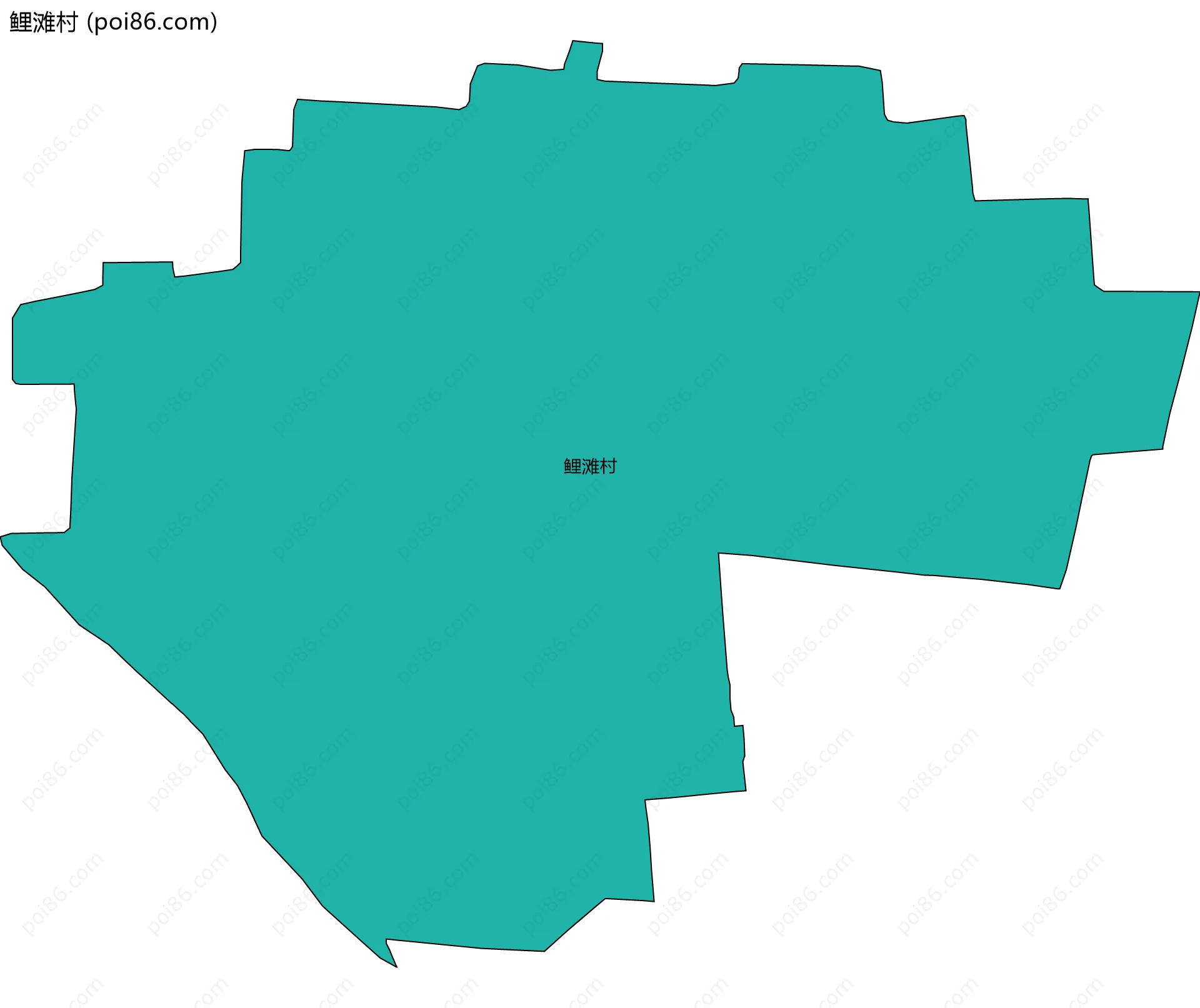鲤滩村边界地图
