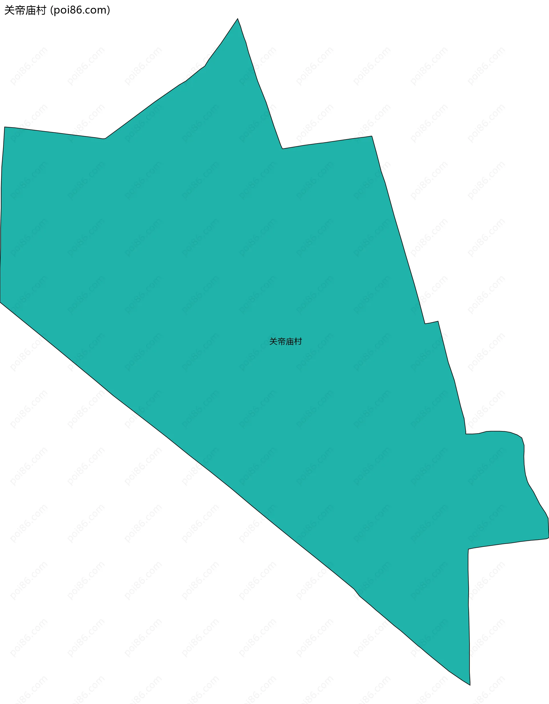 关帝庙村边界地图