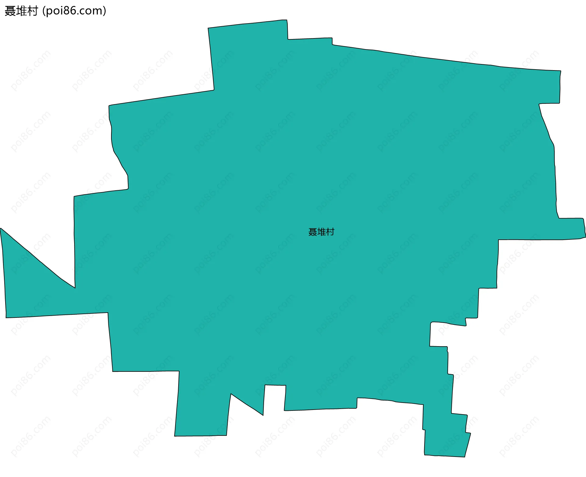 聂堆村边界地图