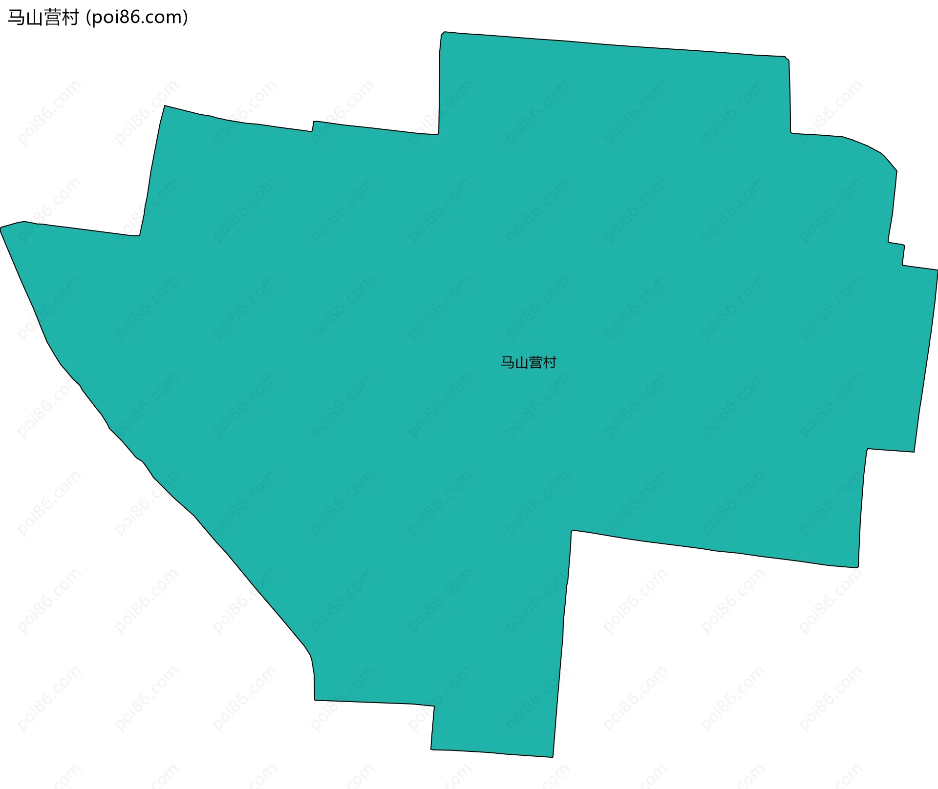 马山营村边界地图