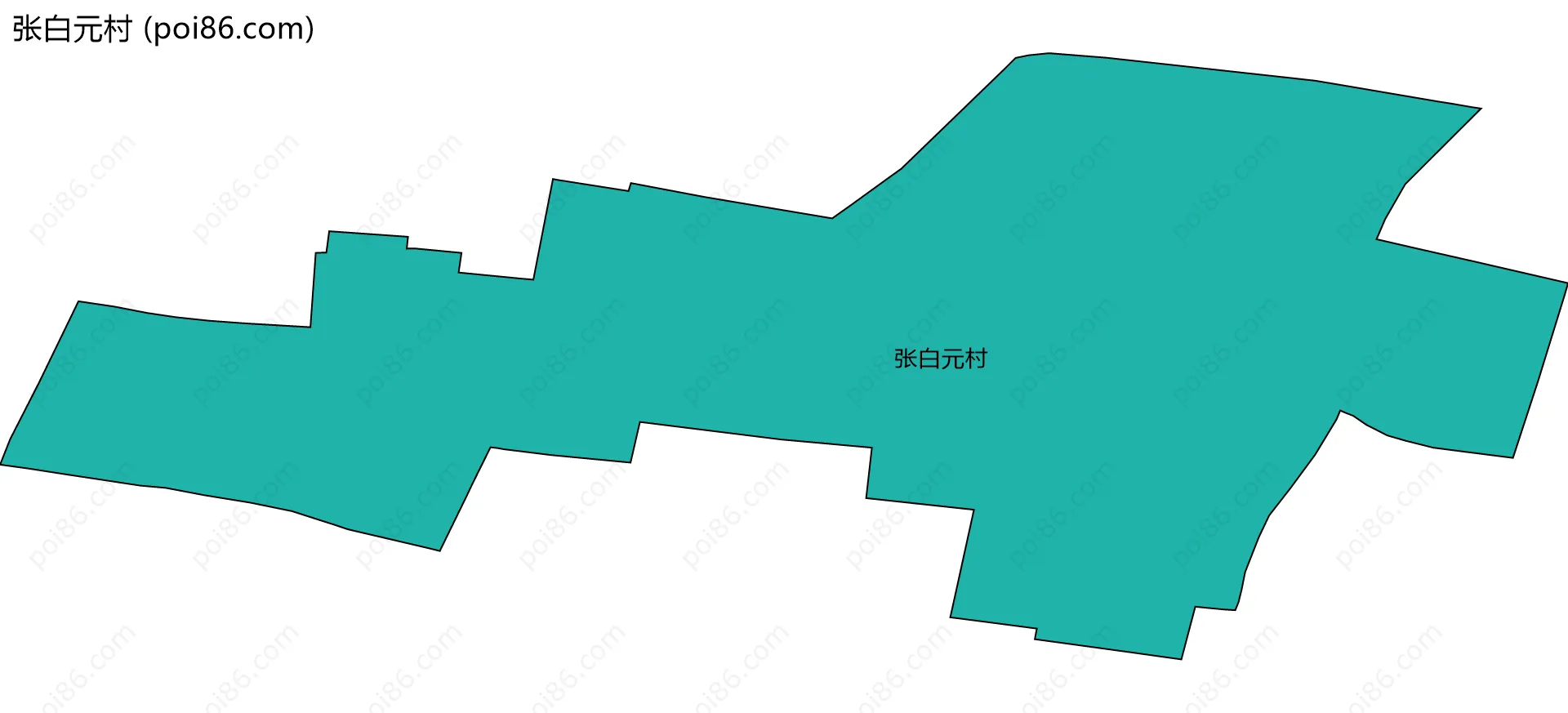 张白元村边界地图