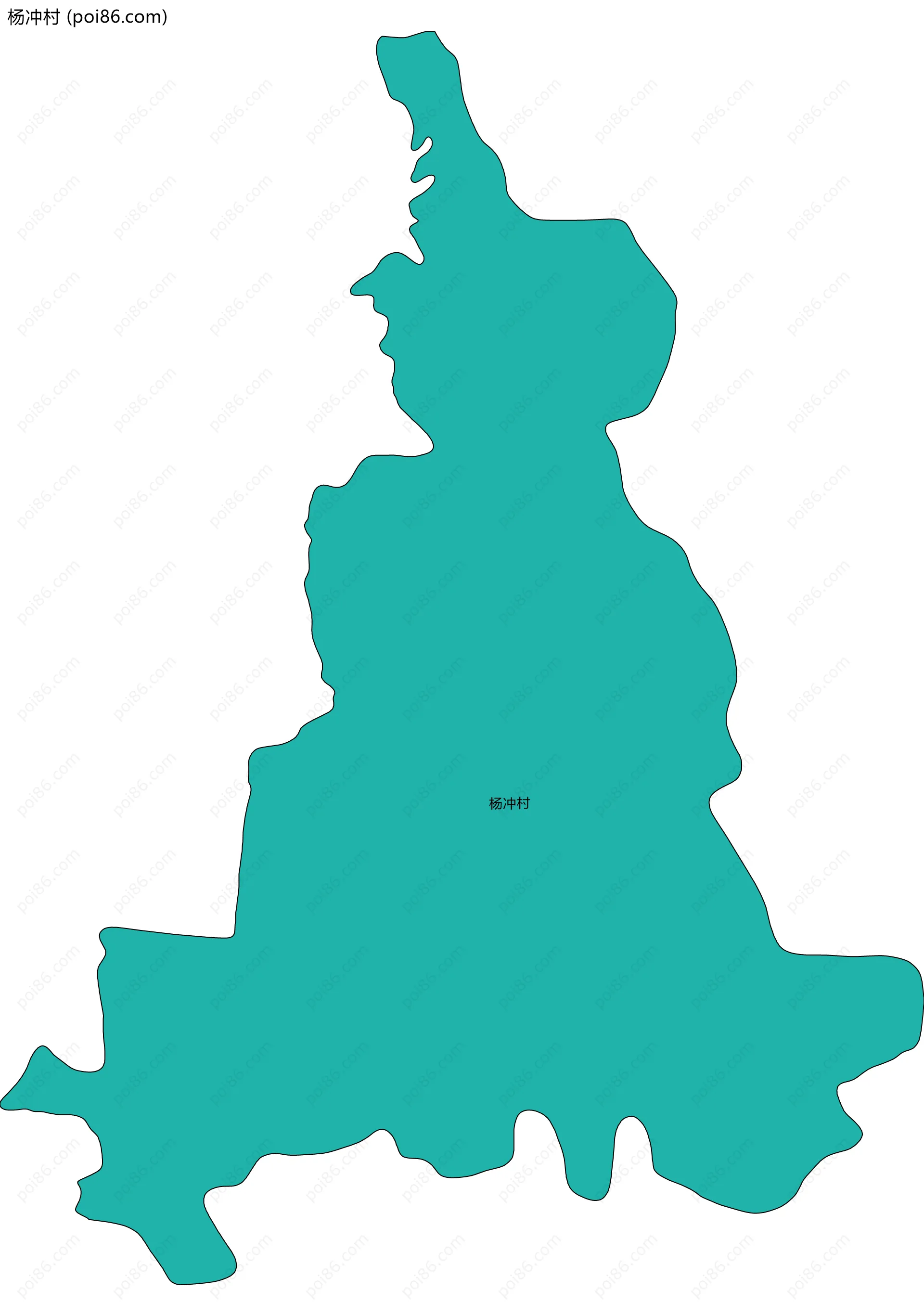 杨冲村边界地图