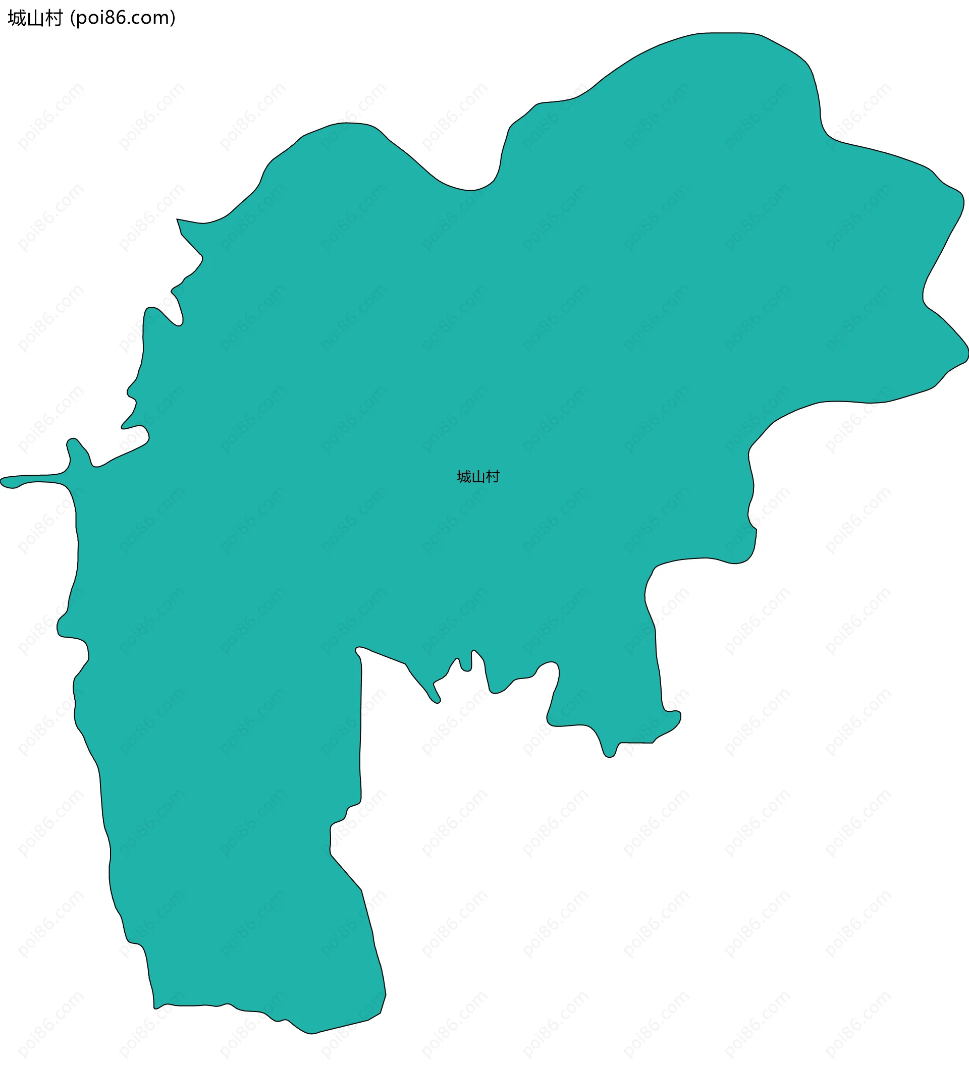 城山村边界地图