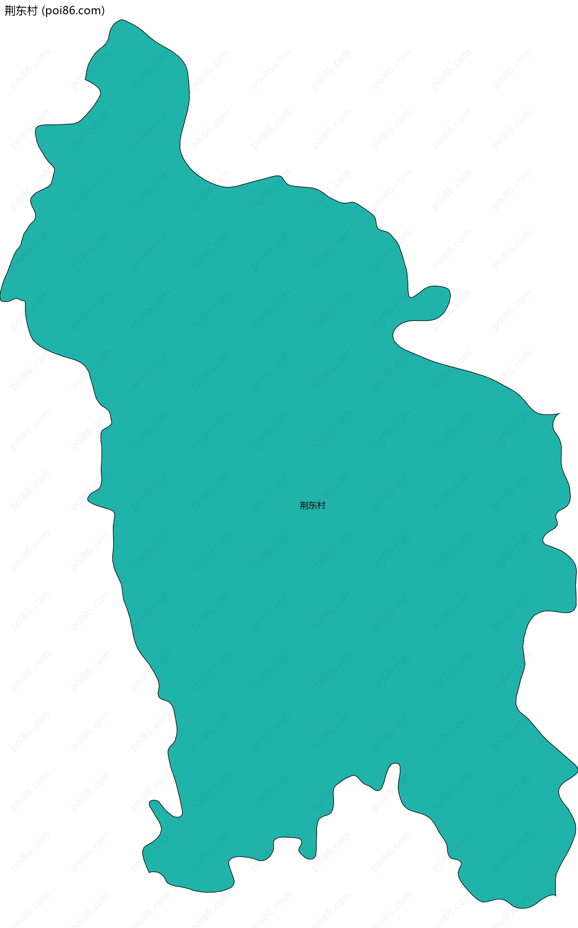 荆东村边界地图