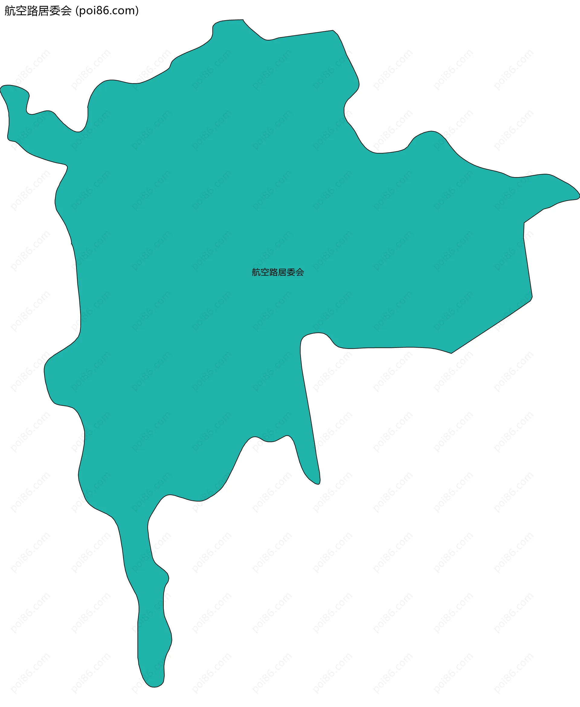 航空路居委会边界地图