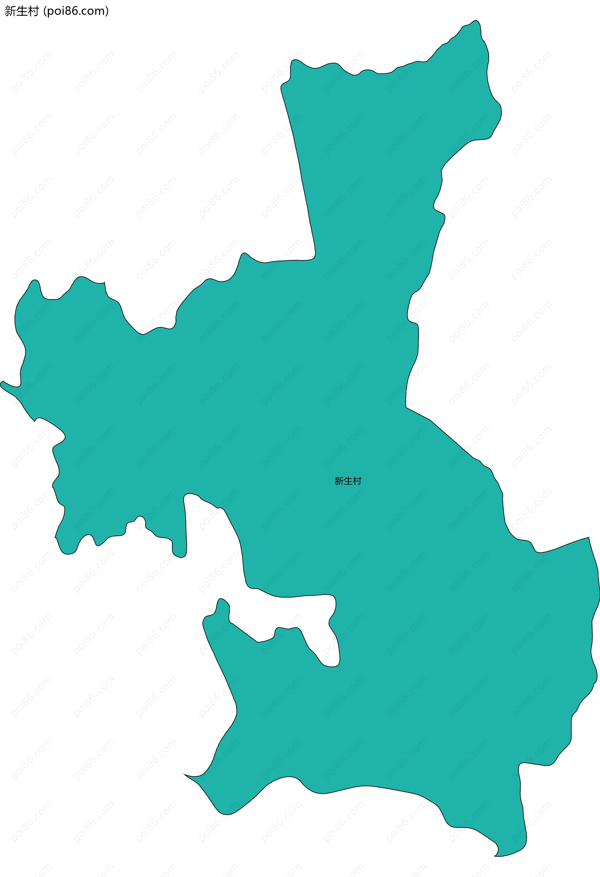 新生村边界地图