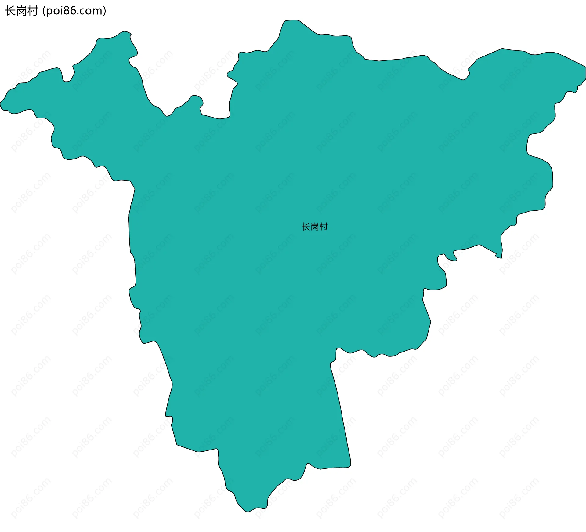 长岗村边界地图