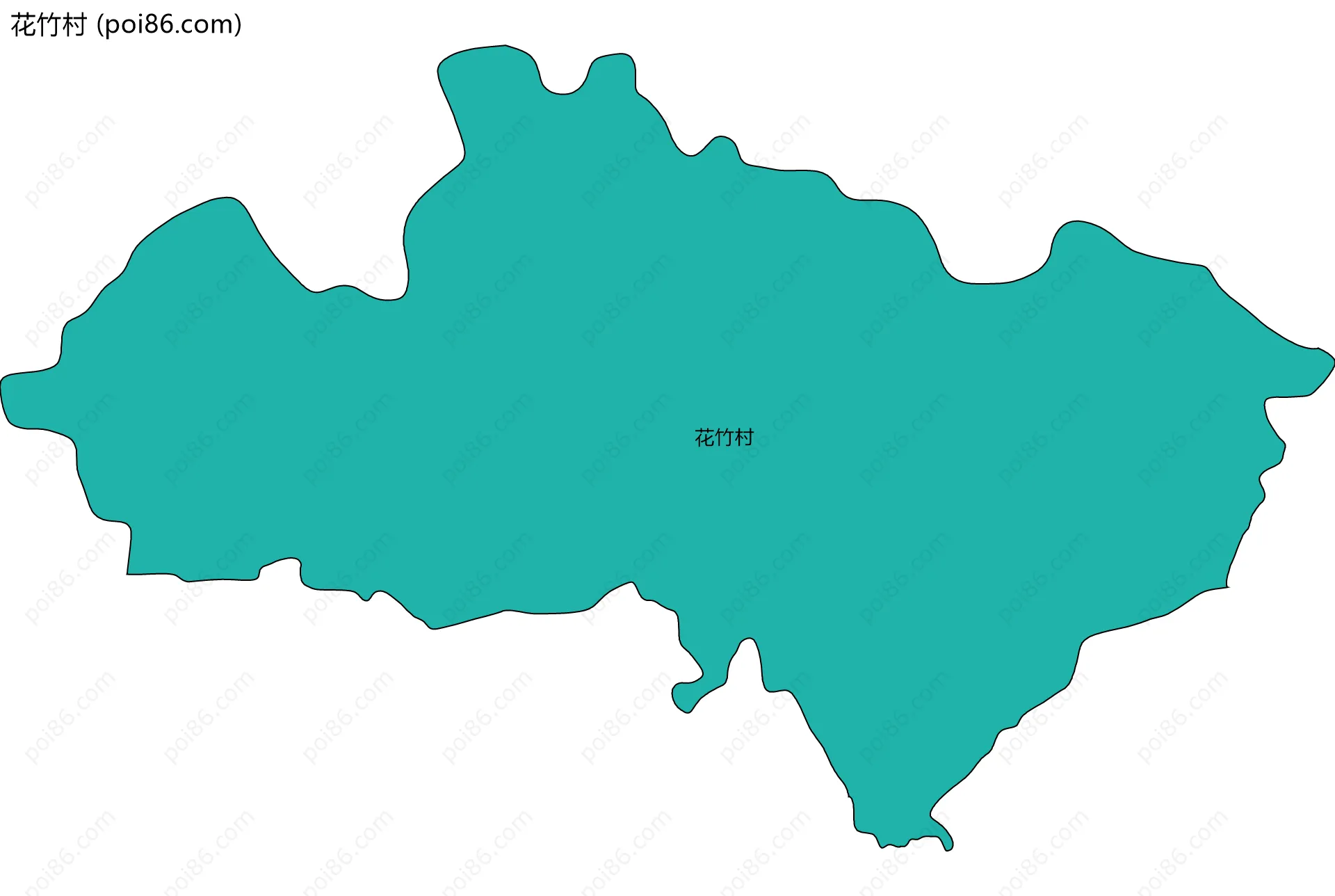 花竹村边界地图