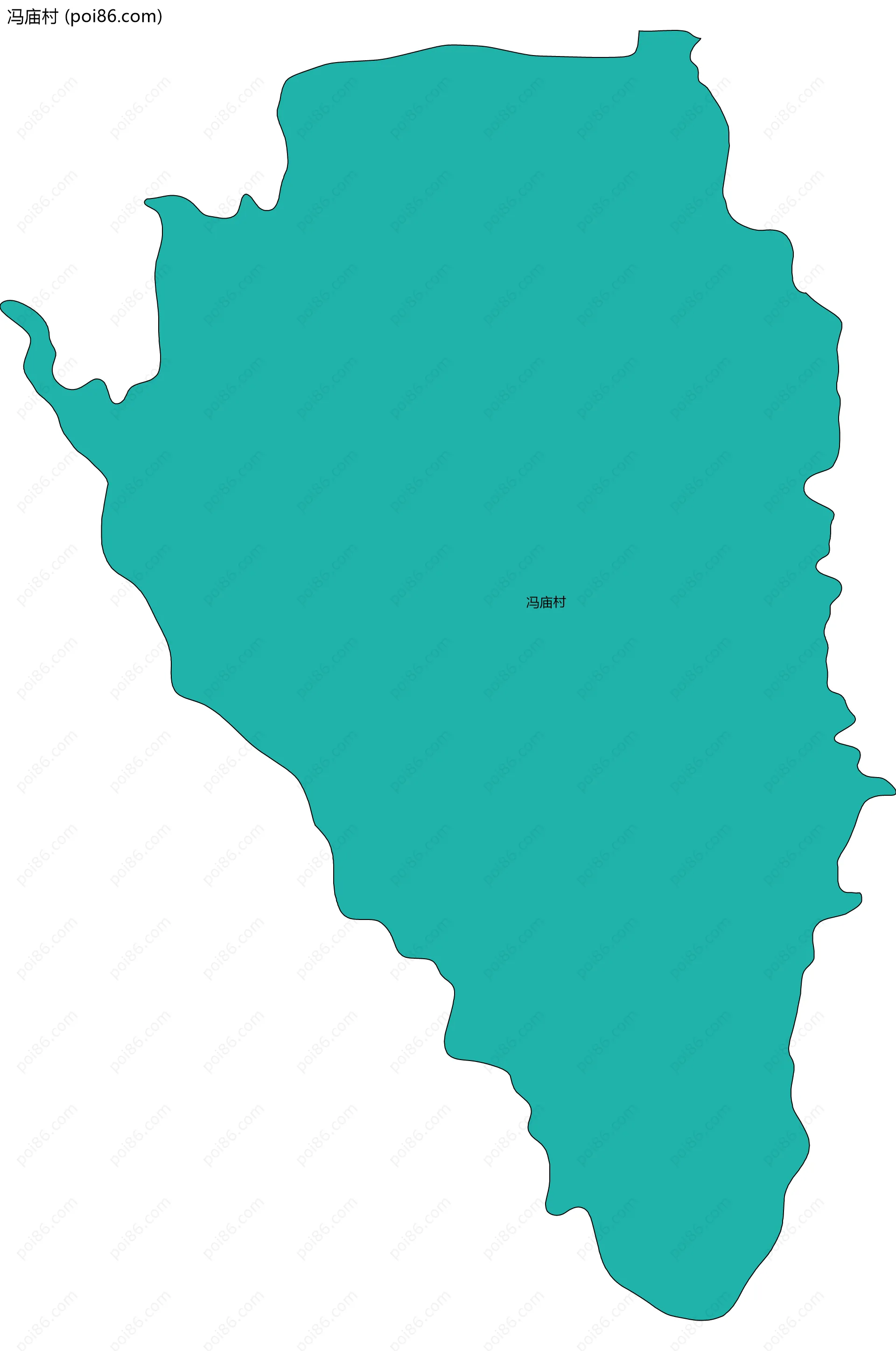 冯庙村边界地图