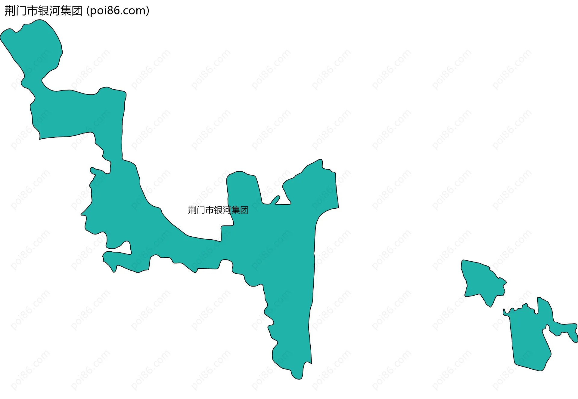 荆门市银河集团边界地图