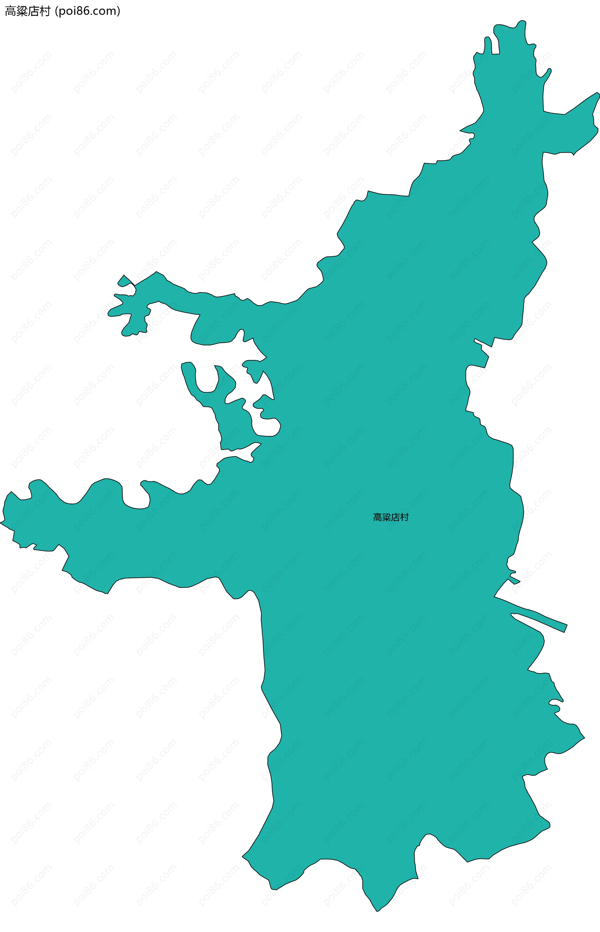 高粱店村边界地图