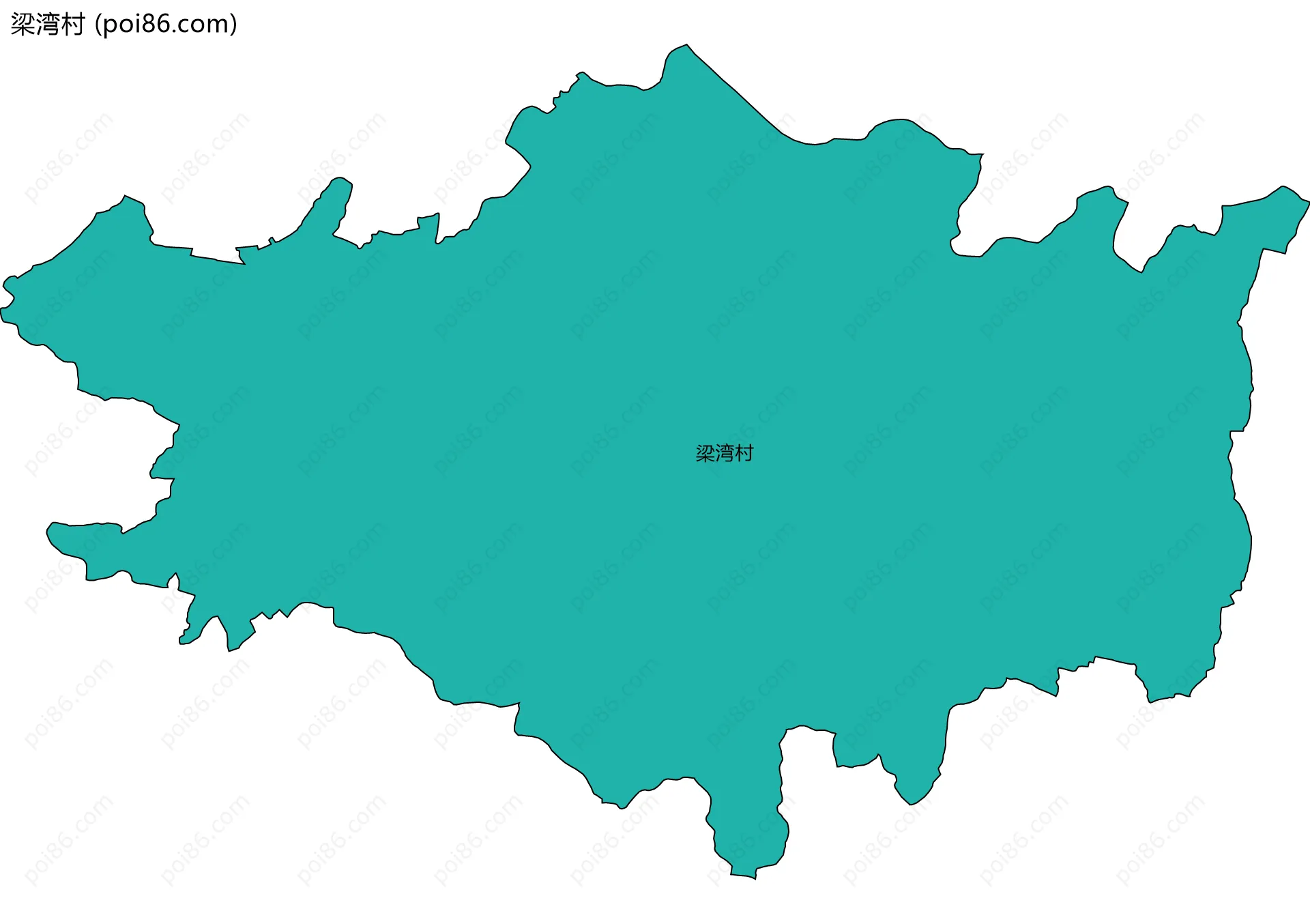 梁湾村边界地图