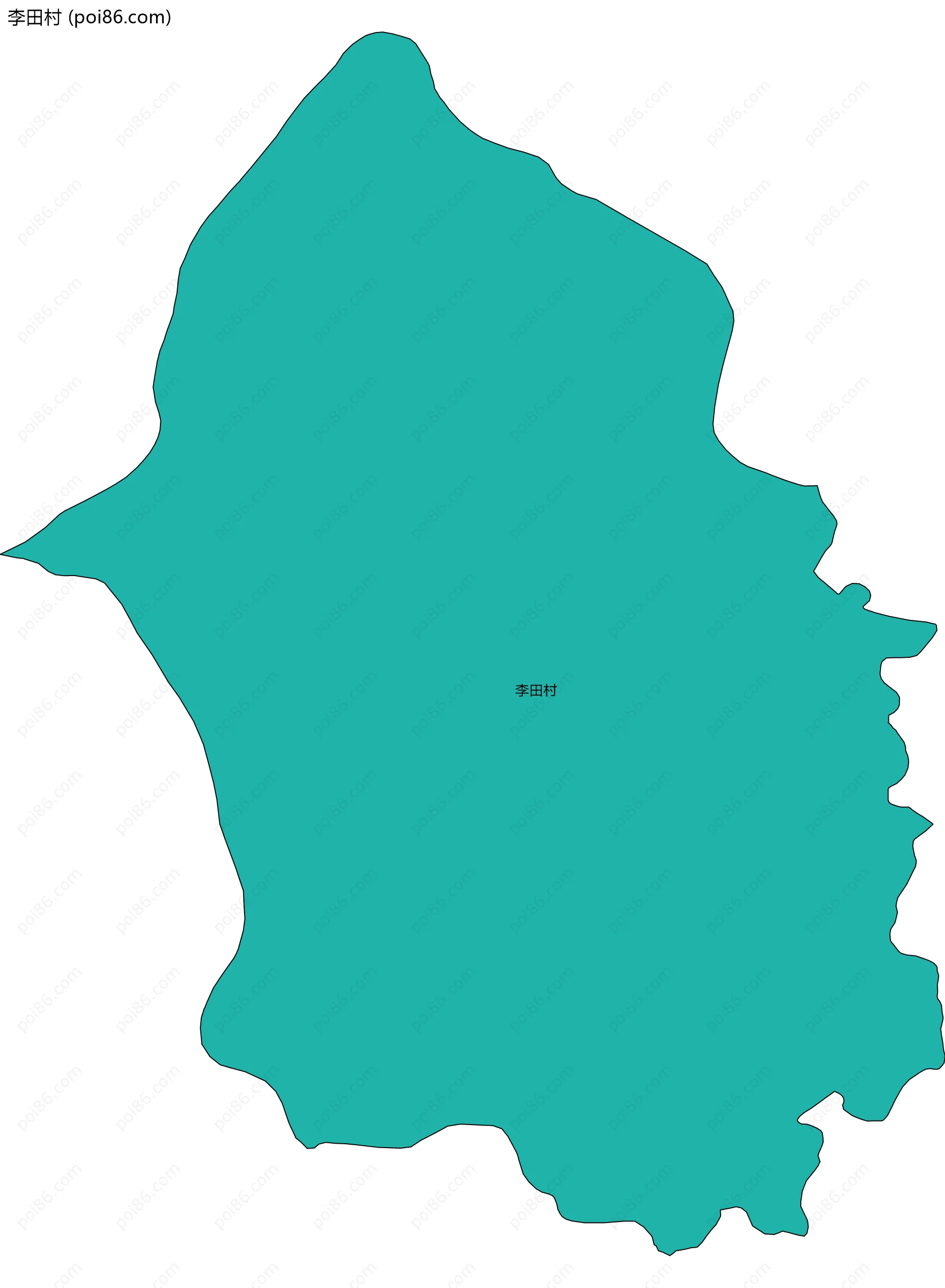 李田村边界地图