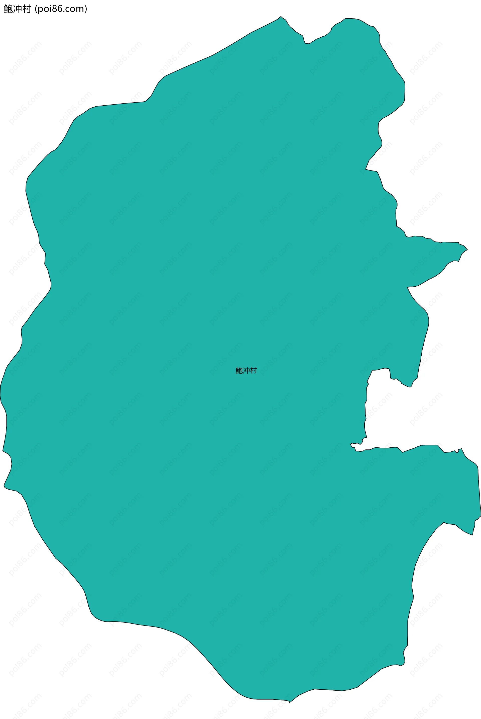 鲍冲村边界地图