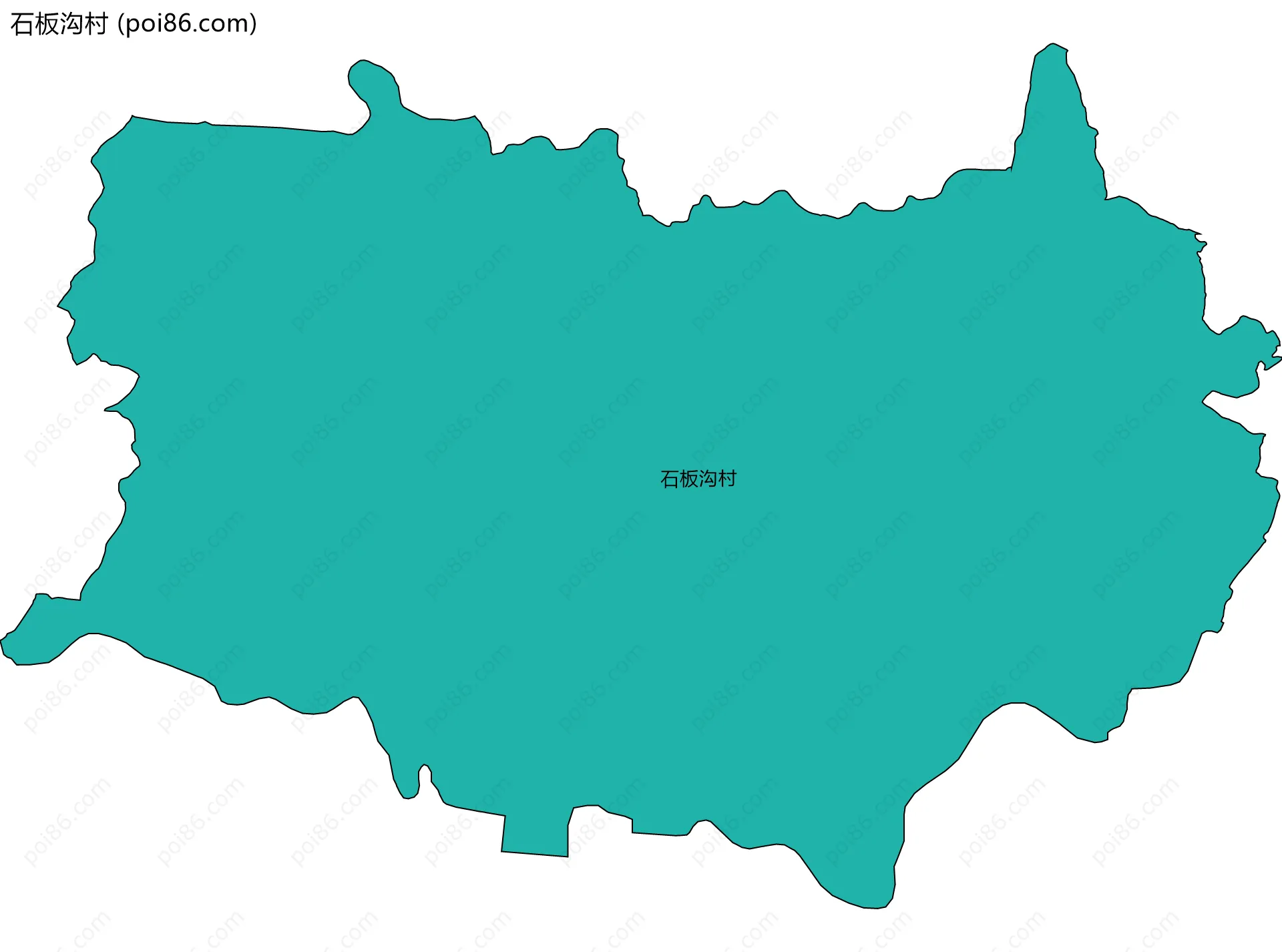 石板沟村边界地图