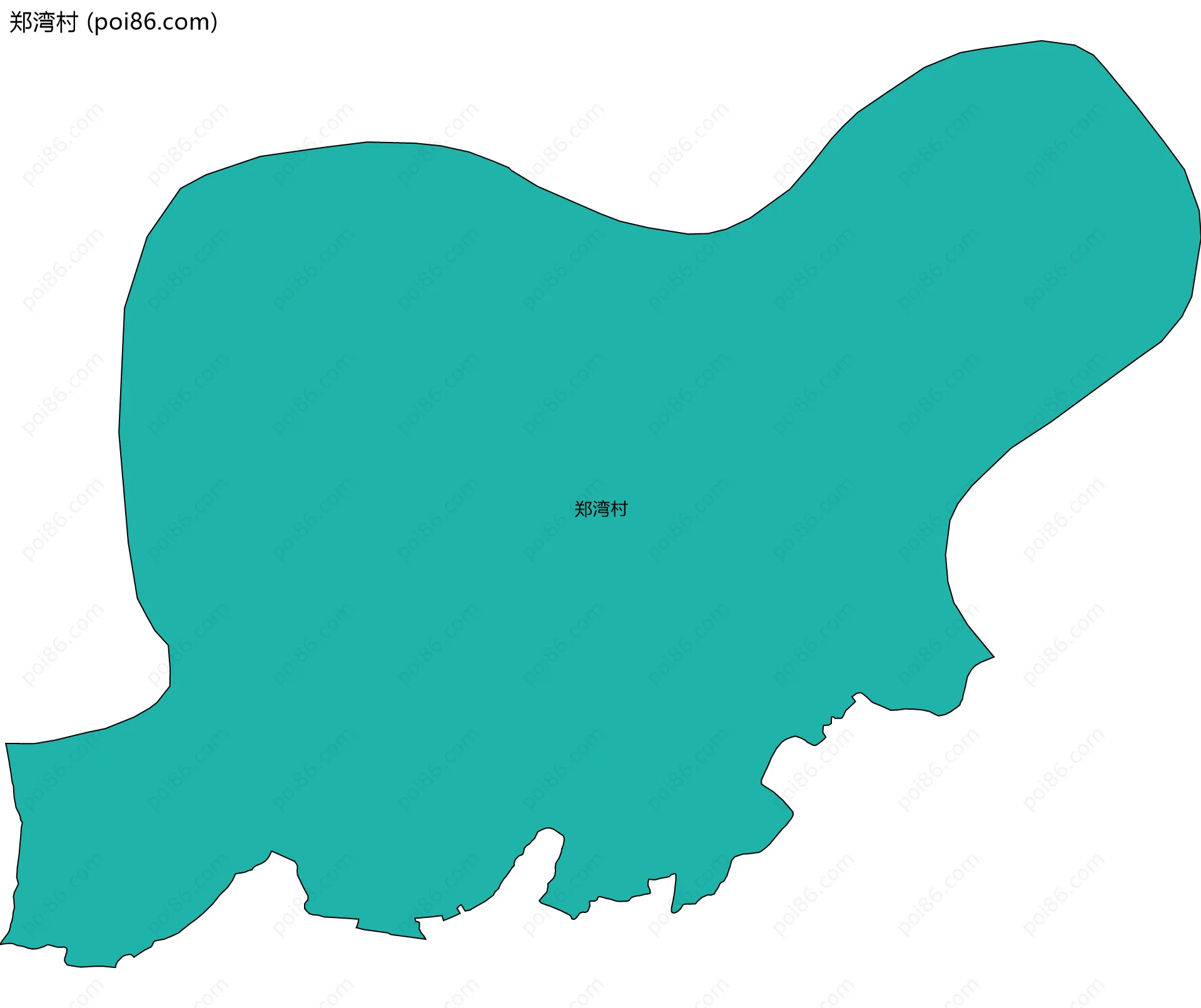 郑湾村边界地图