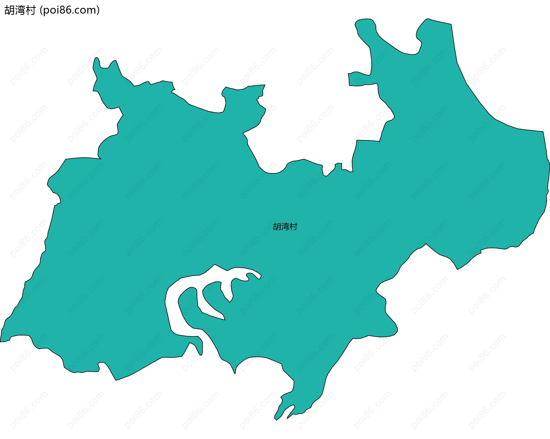 胡湾村边界地图