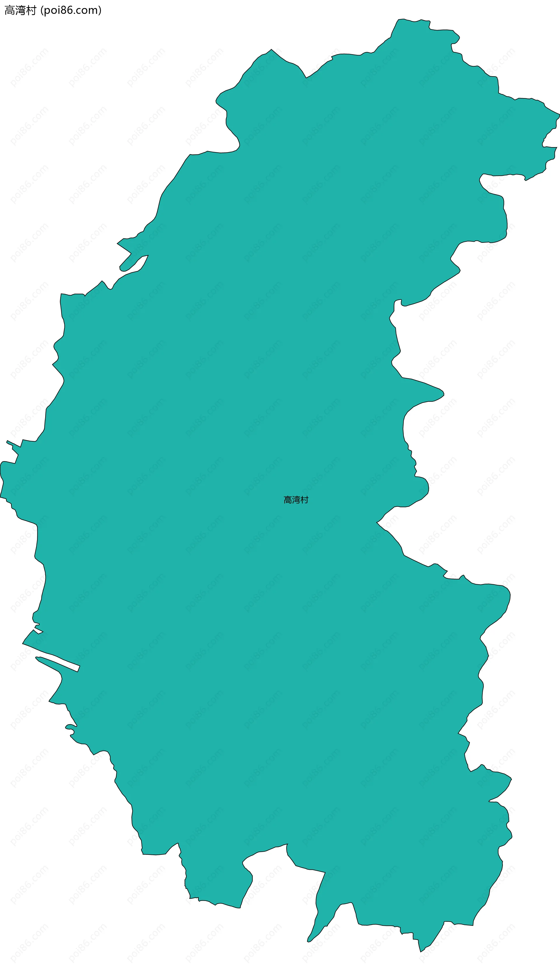 高湾村边界地图