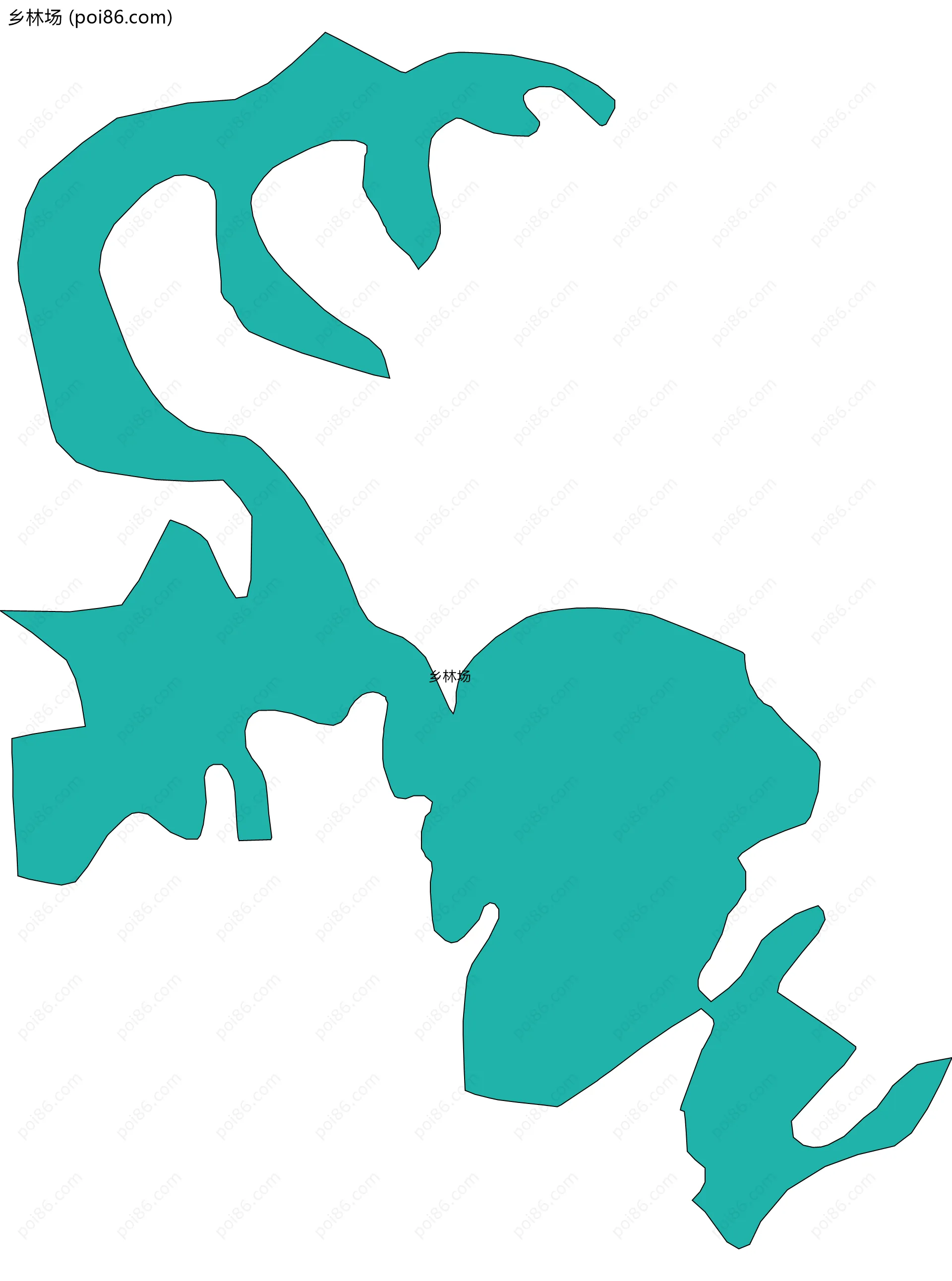 乡林场边界地图