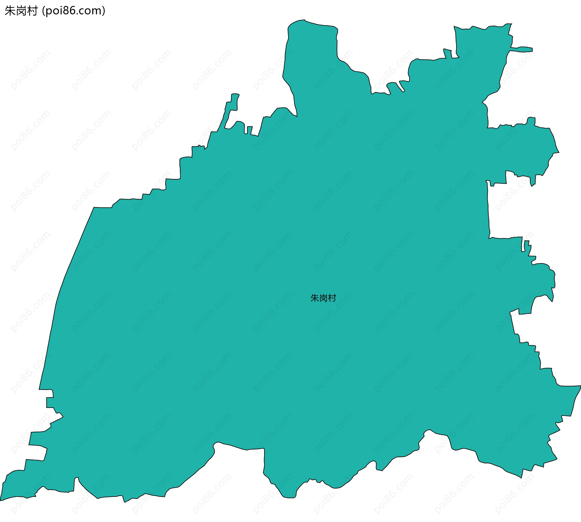 朱岗村边界地图