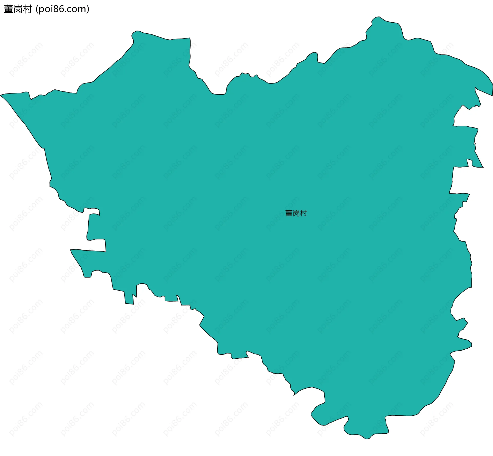 董岗村边界地图