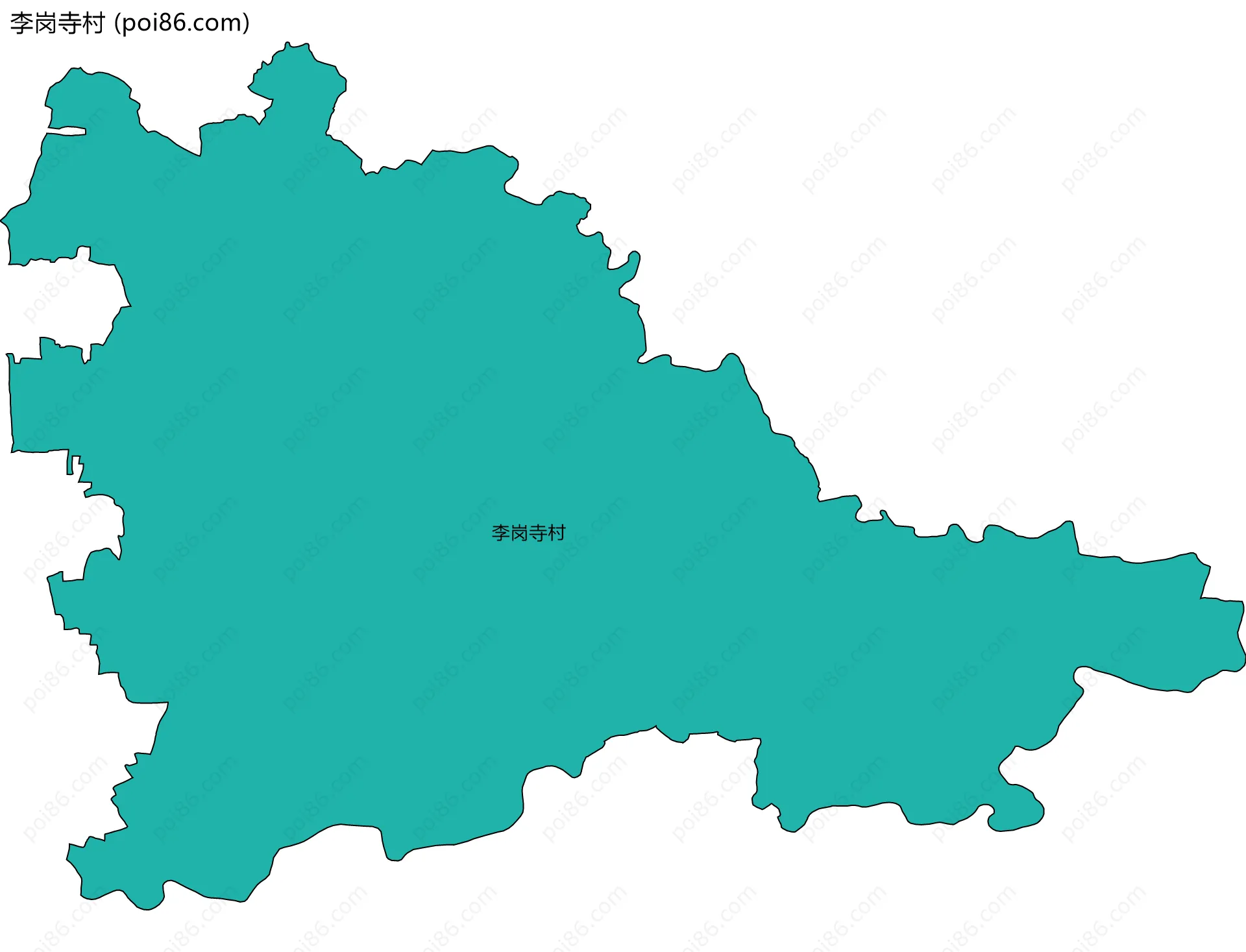 李岗寺村边界地图