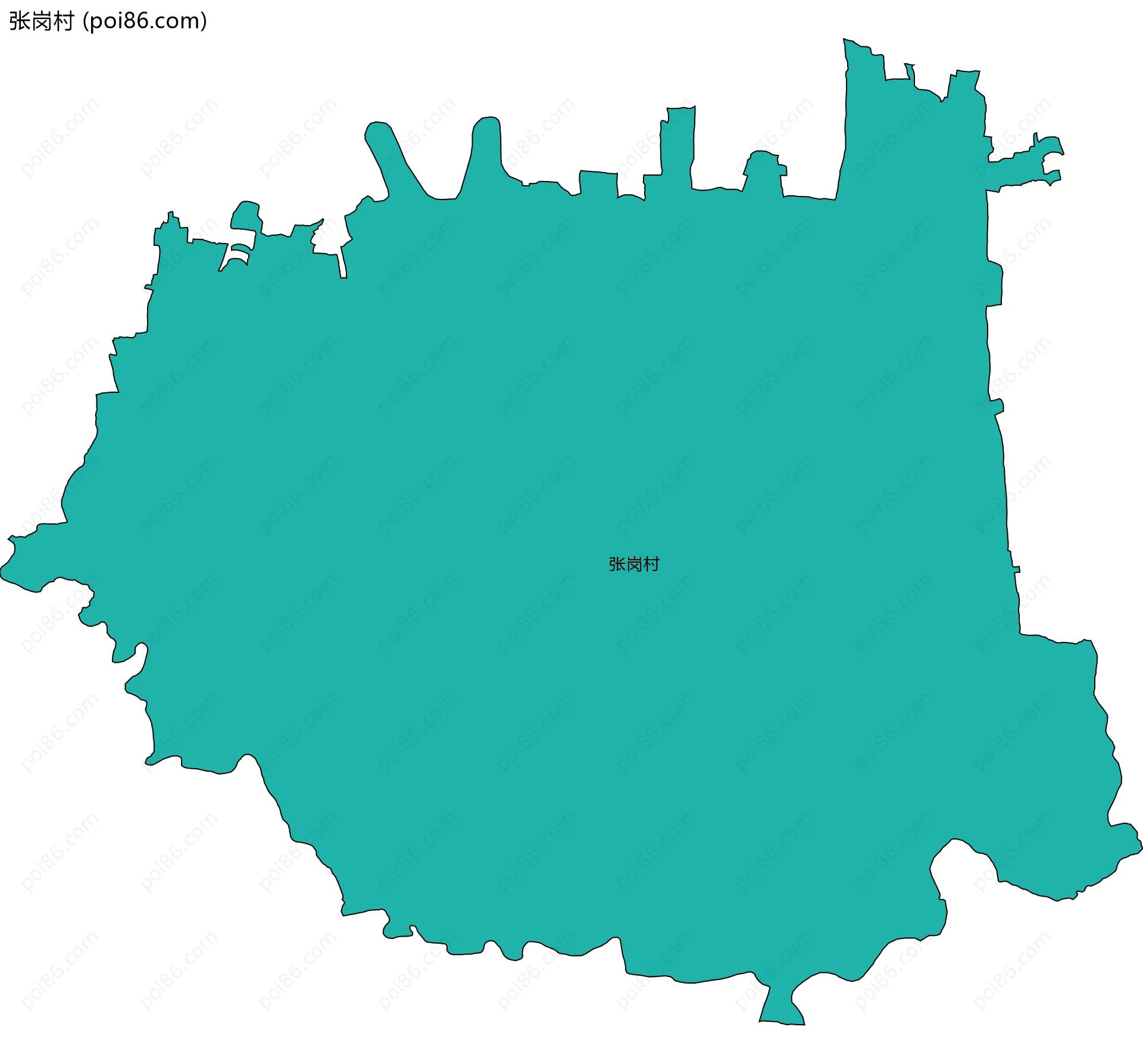 张岗村边界地图