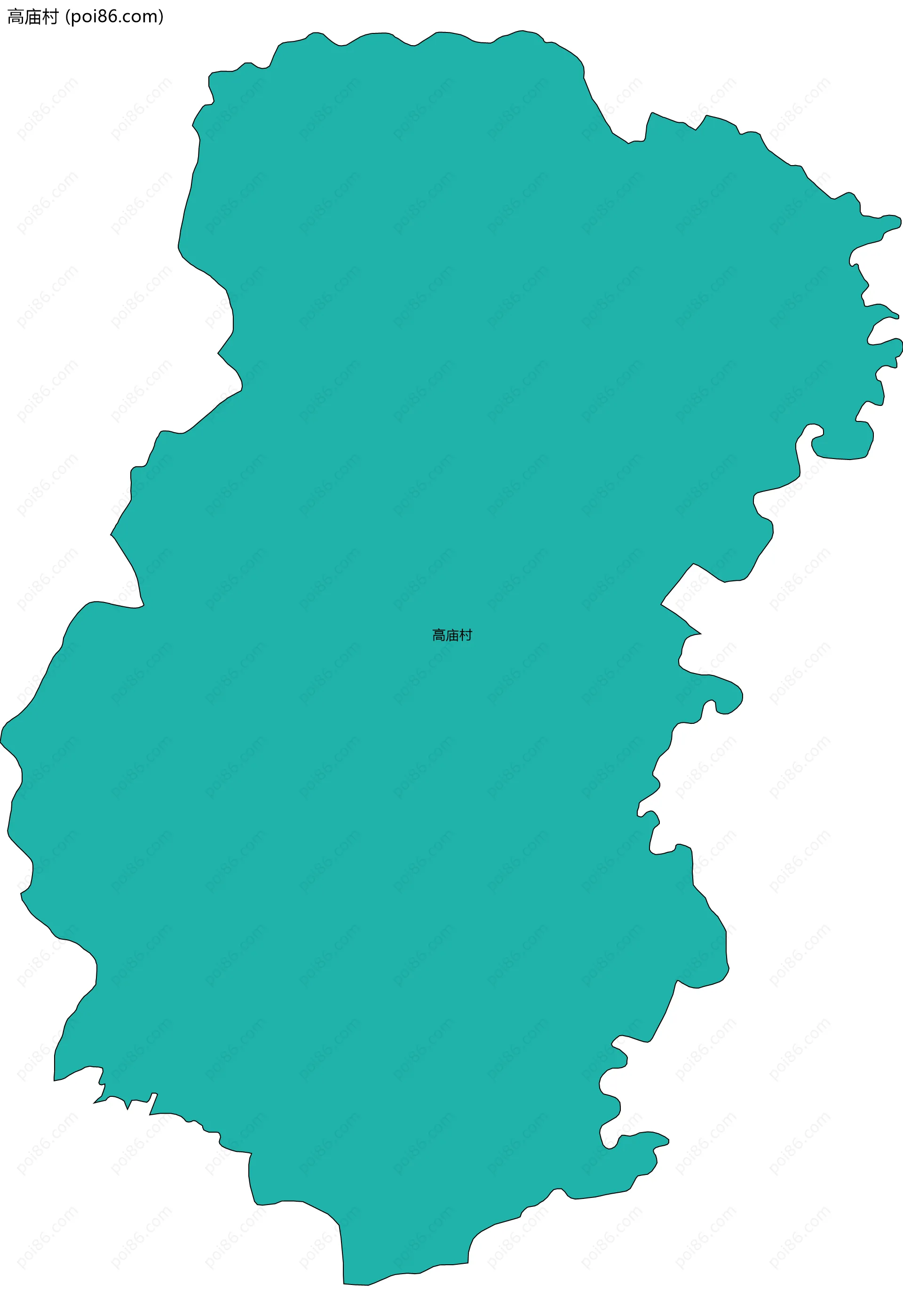 高庙村边界地图