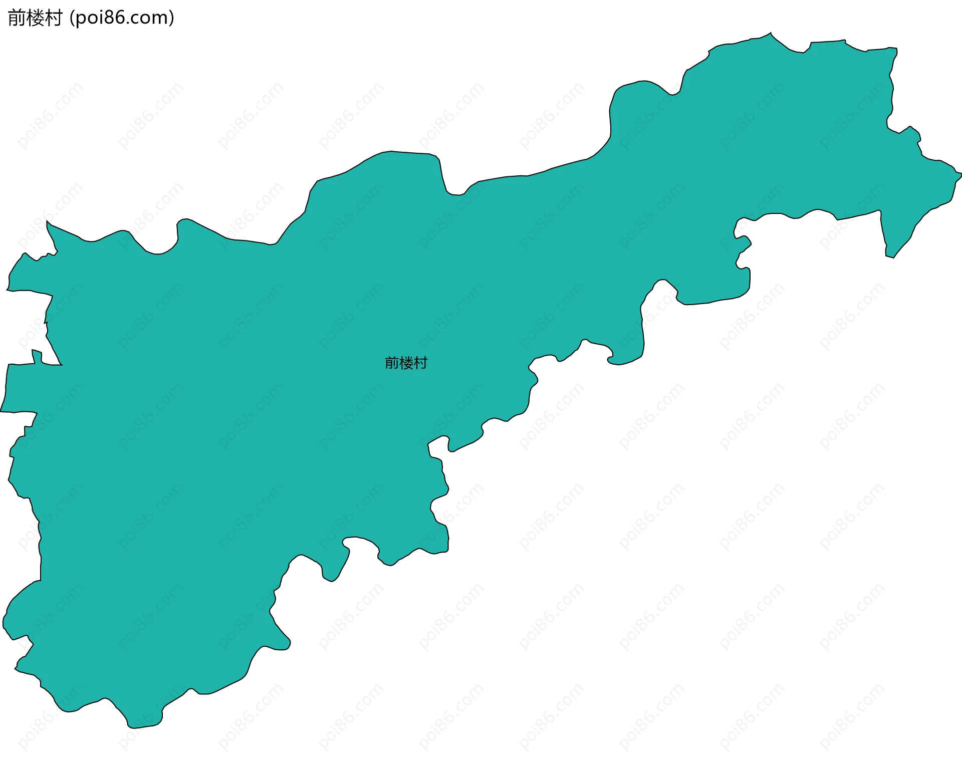 前楼村边界地图