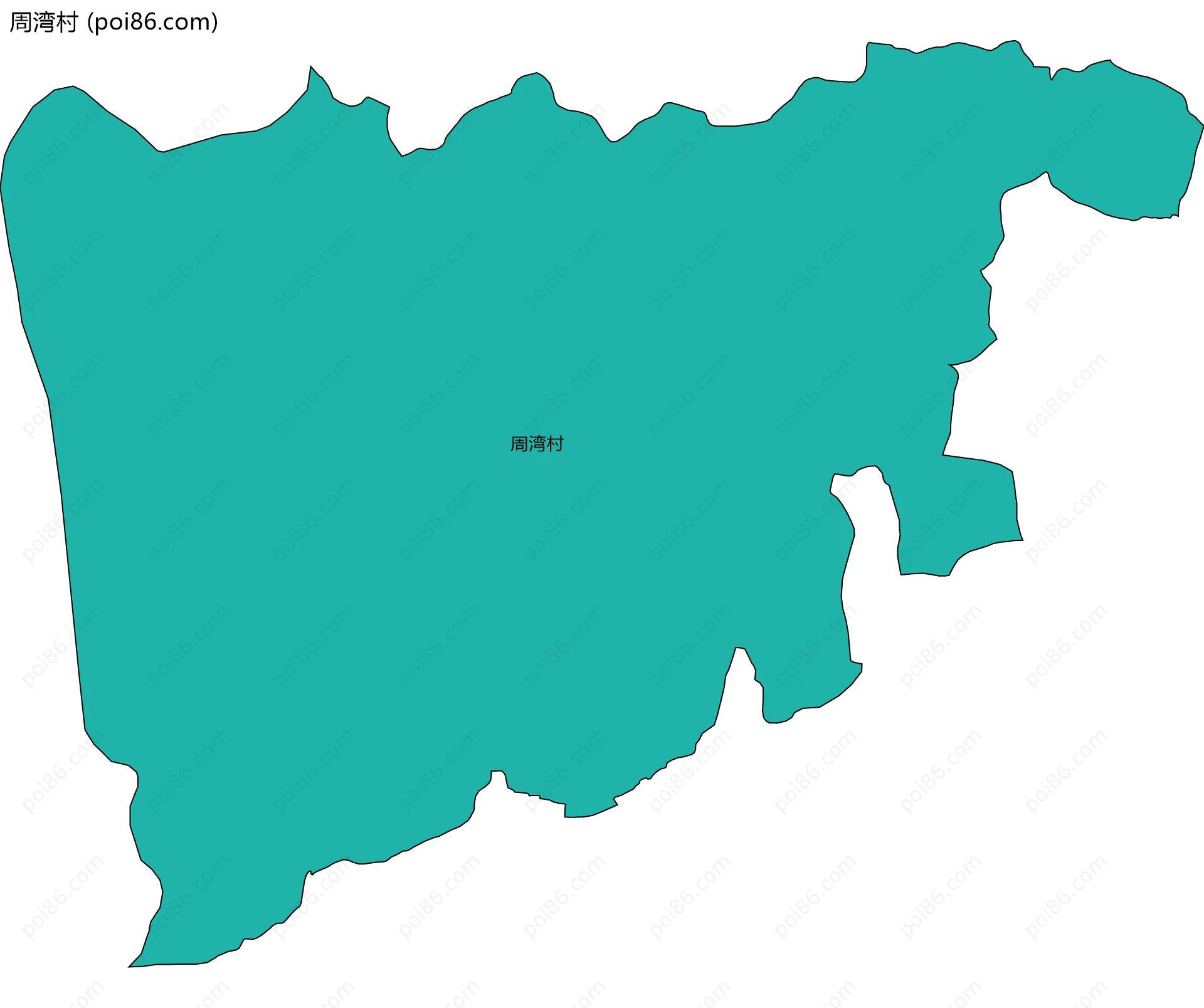 周湾村边界地图